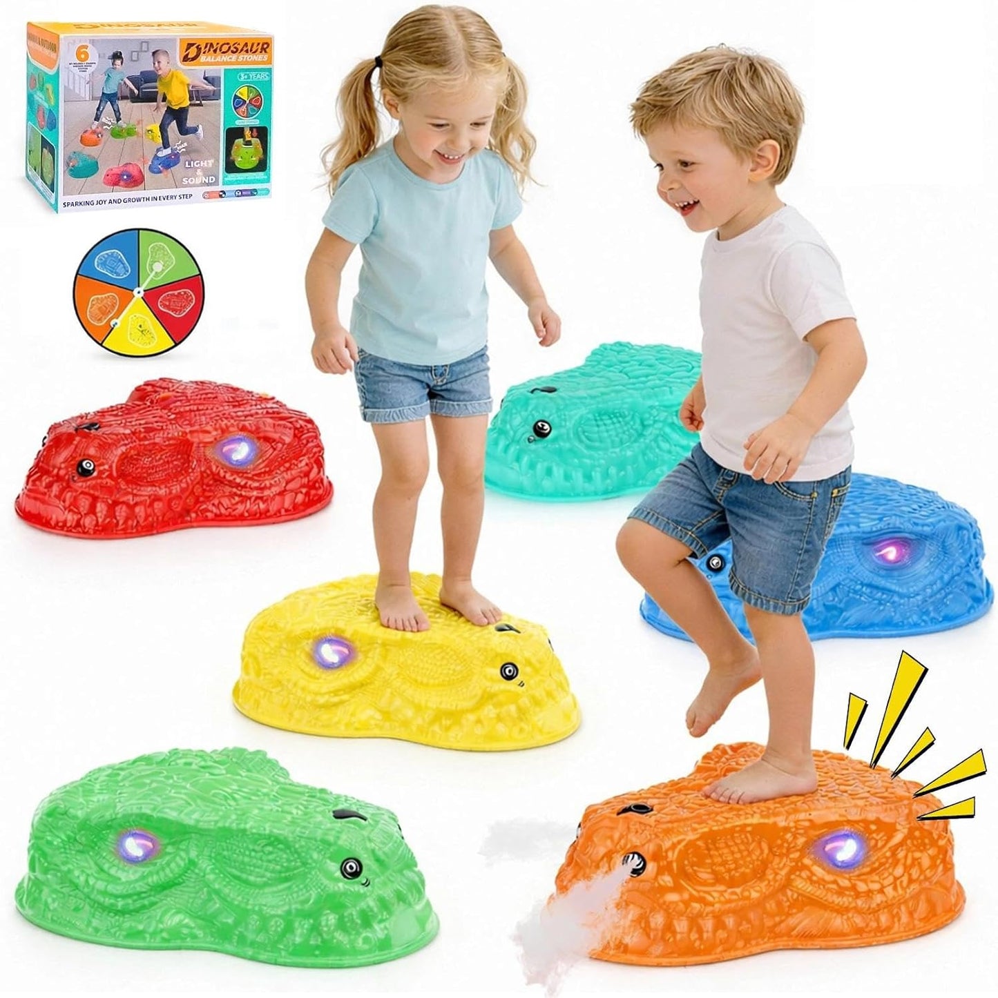 Dinosaur Balance Stones, Dinosaur Stepping Stones 66