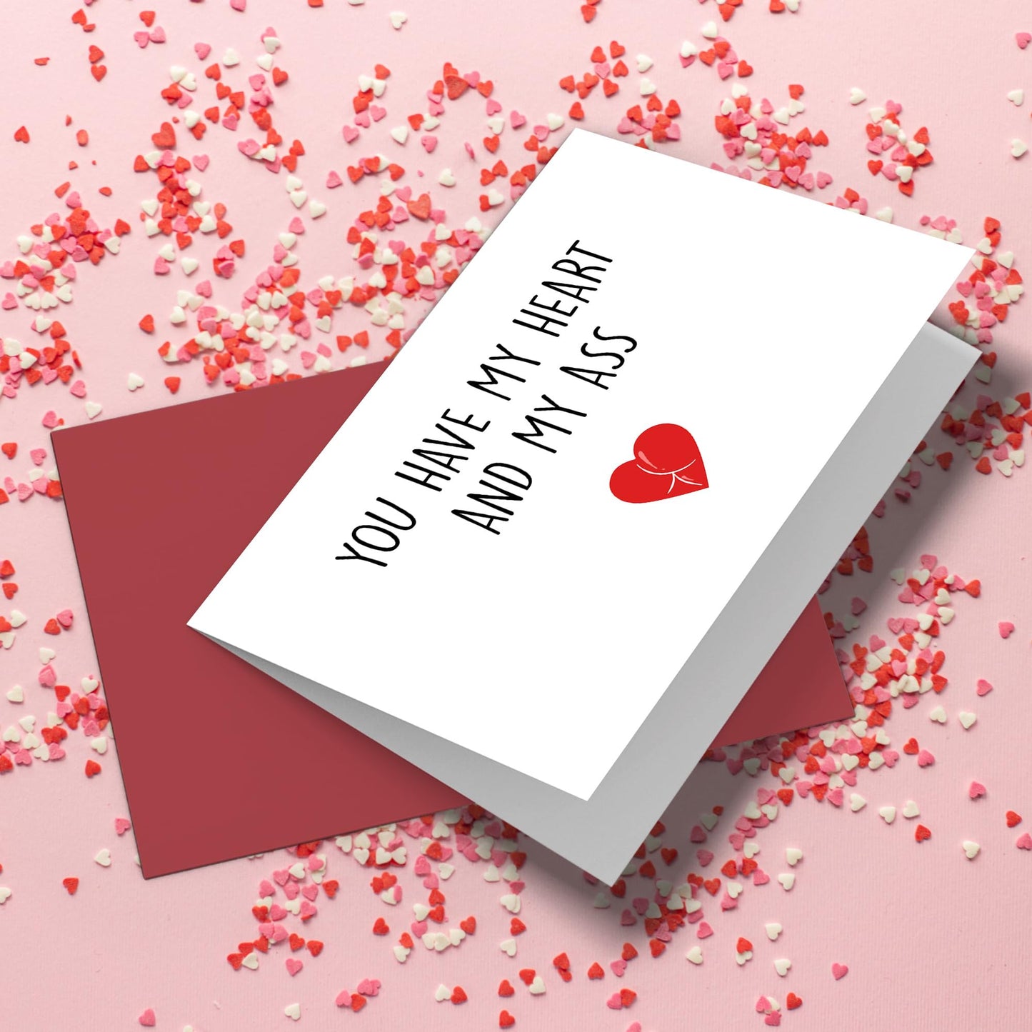 Pawzity Valentines Gifts for Him, Boyfriend, Bf, Husband, Men - Funny Valentines Card for Him - Anniversary, Birthday Gifts for Him - Single 5.3''x 8'' Funny Card with Envelope for Boyfriend, Husband WN420