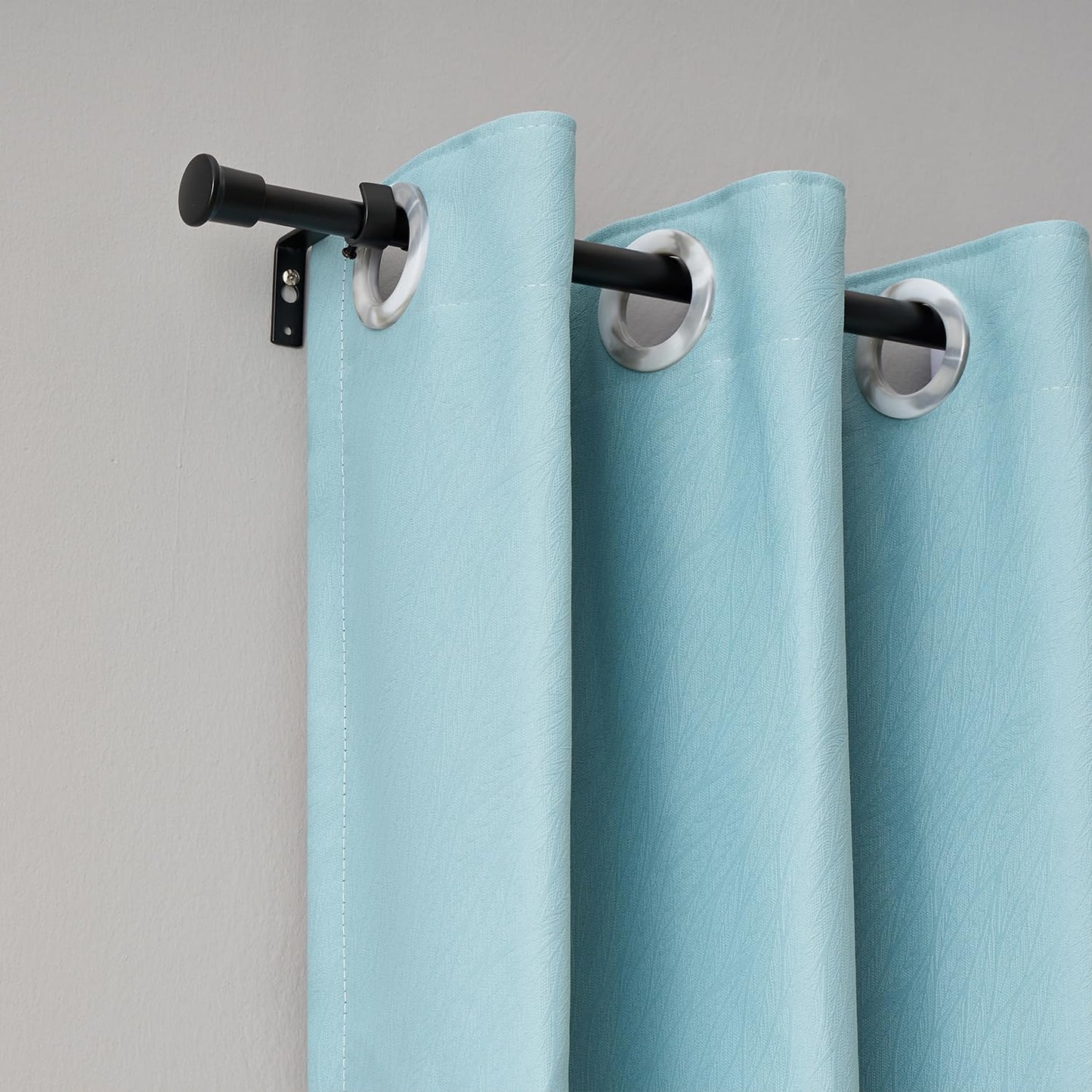 Curtain Rods for Windows 30 to 55 inches,Adjustable Curtain Rods,Easy Install，Black BST220