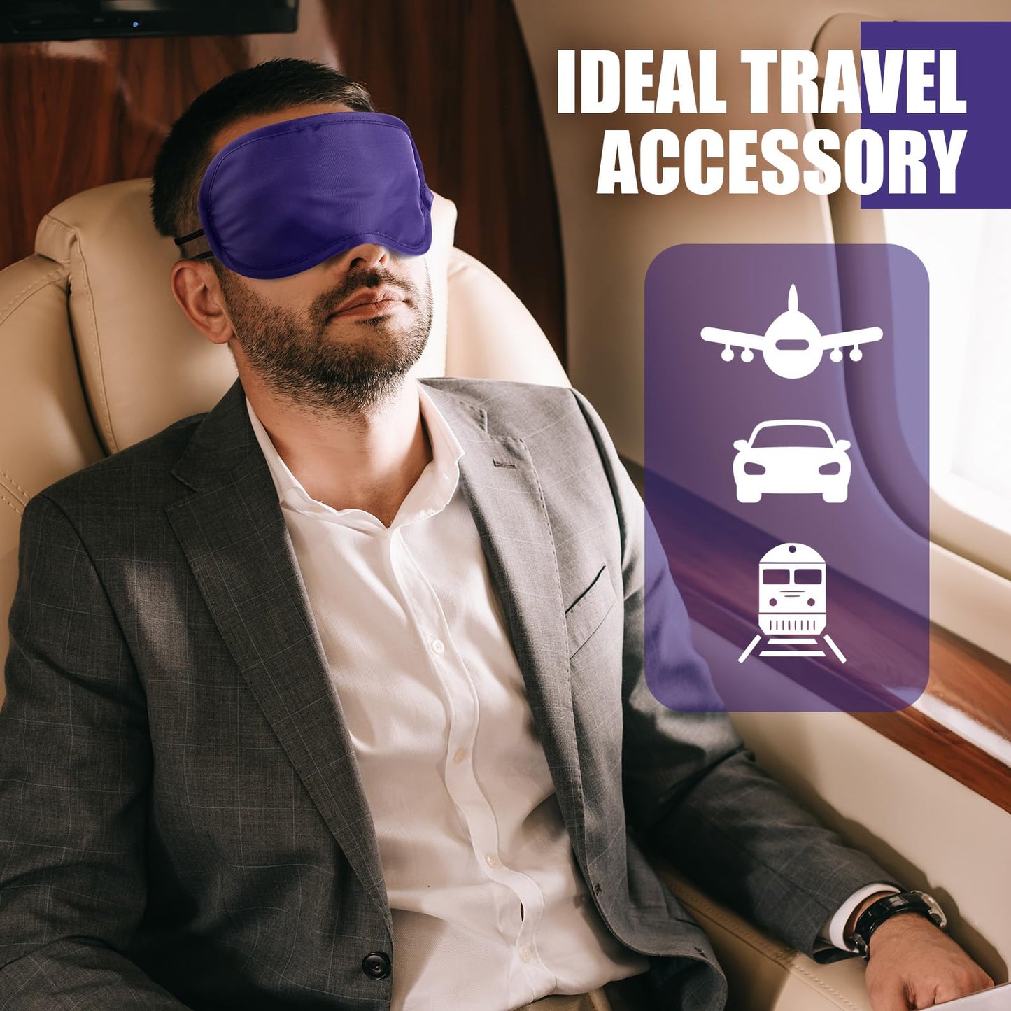 Tarpop 200 Pcs Eye Mask Sleeping Blindfold Eye Cover with Adjustable Strap for Games Party Team Building Travel Individually Wrapped Sleep Mask for Women Men (Blue)