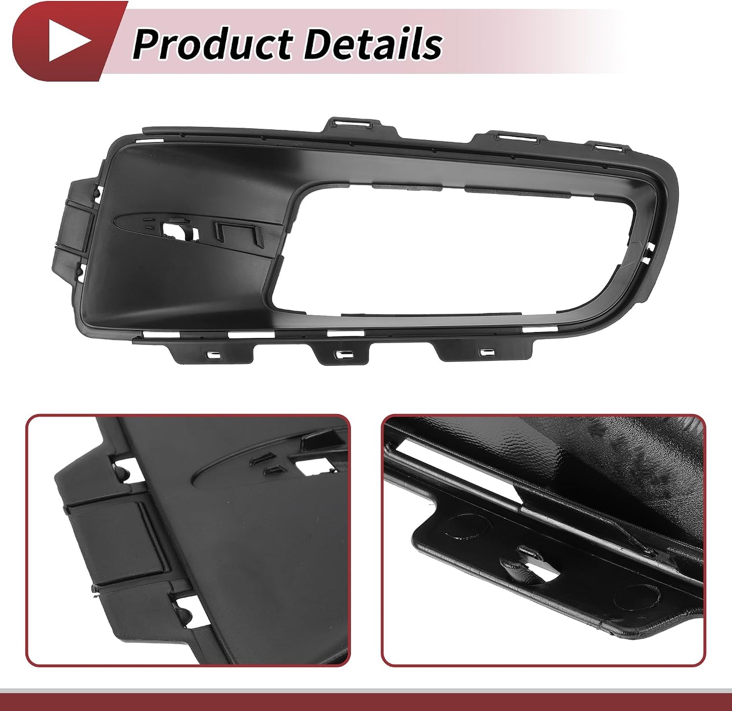 Fog Light Grill Front Lower Bumper Fog Light Cover Inserts for BMW X5 2007-2010 ABS No.51117172449 Black WN420