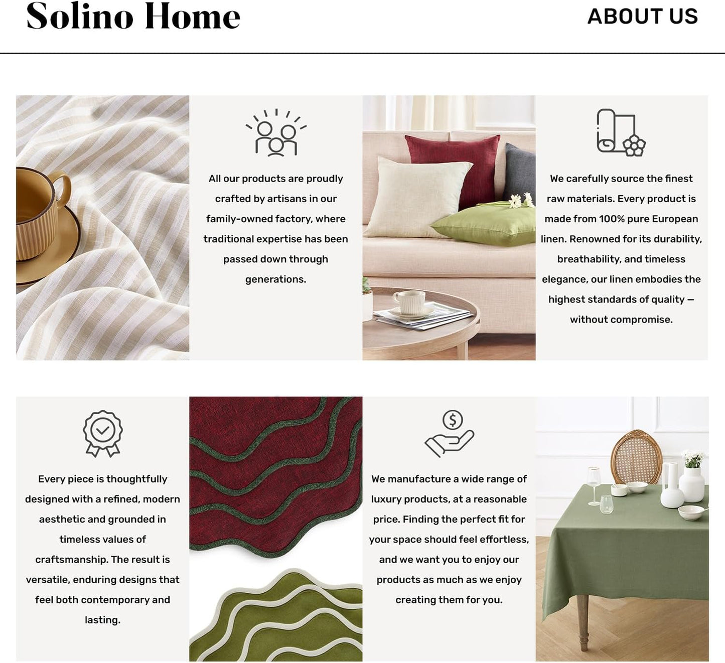 Solino Home 100% Pure Linen Table Cloth, Throw Natural, Athena 52 x 52 in | Linen Tablecloth a neat topper for bistro, card and side tables | softly textured weave | Light Natural | OEKO-TEX Certified BST326SOLH