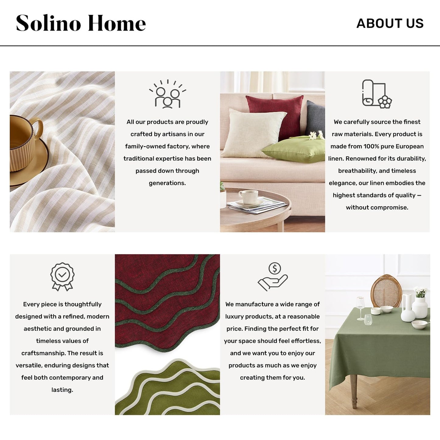 Solino Home 100% Linen Cocktail Napkins Black, Athena 6 x 6 in, Set of 12 | Small Cloth Napkins for cocktails, beverages, coasters and appetizer serving, Chambray Black, Pure Linen, OEKO-TEX Certified BST326SOLH