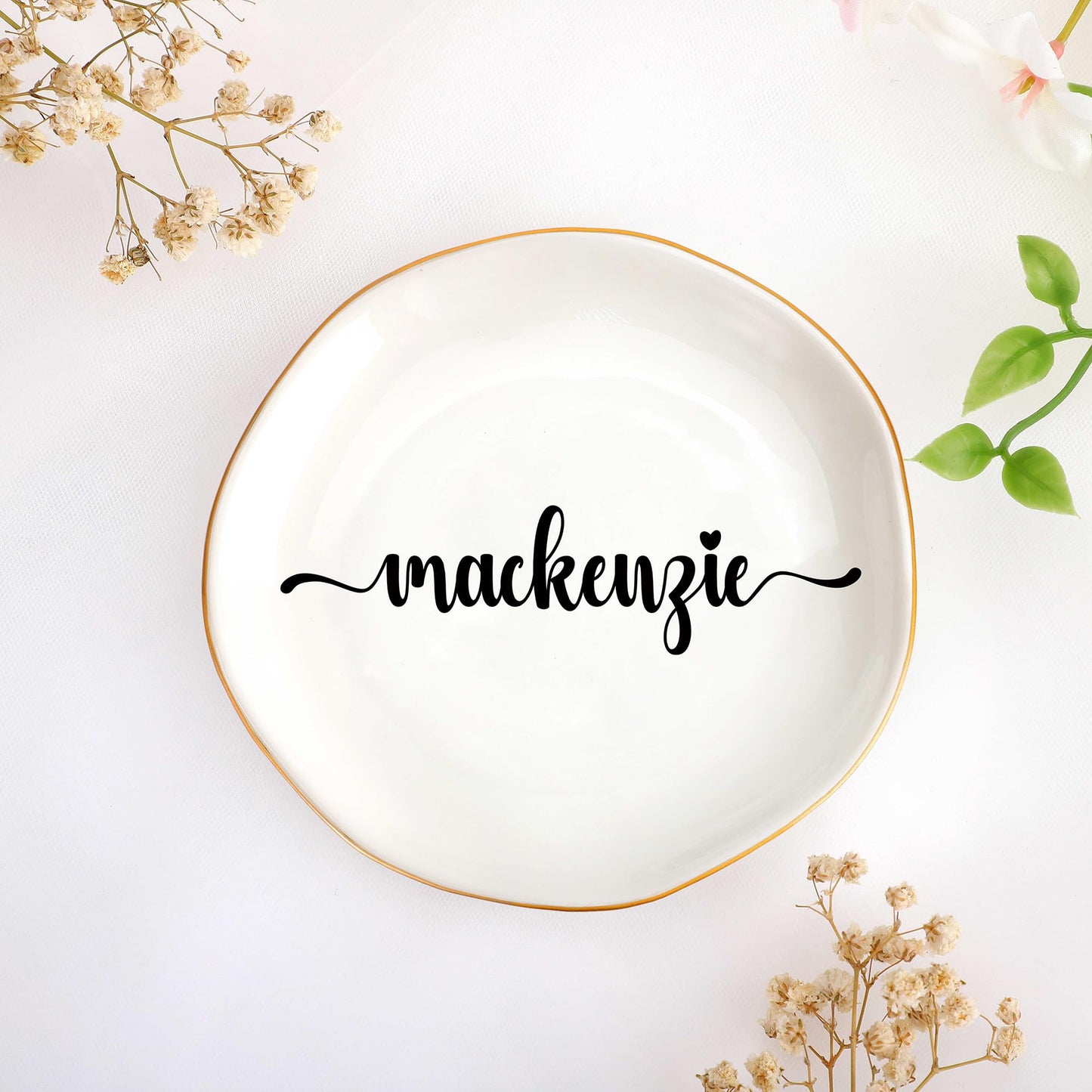 JoycuFF Initial B Ceramic Jewelry Tray, Bridesmaid Bride Gifts, Mothers Day Christmas Anniversary Engagement Birthday Gifts for Women Couples, Trinket Dish for Rings Earrings Necklaces Bracelets Keys BST202