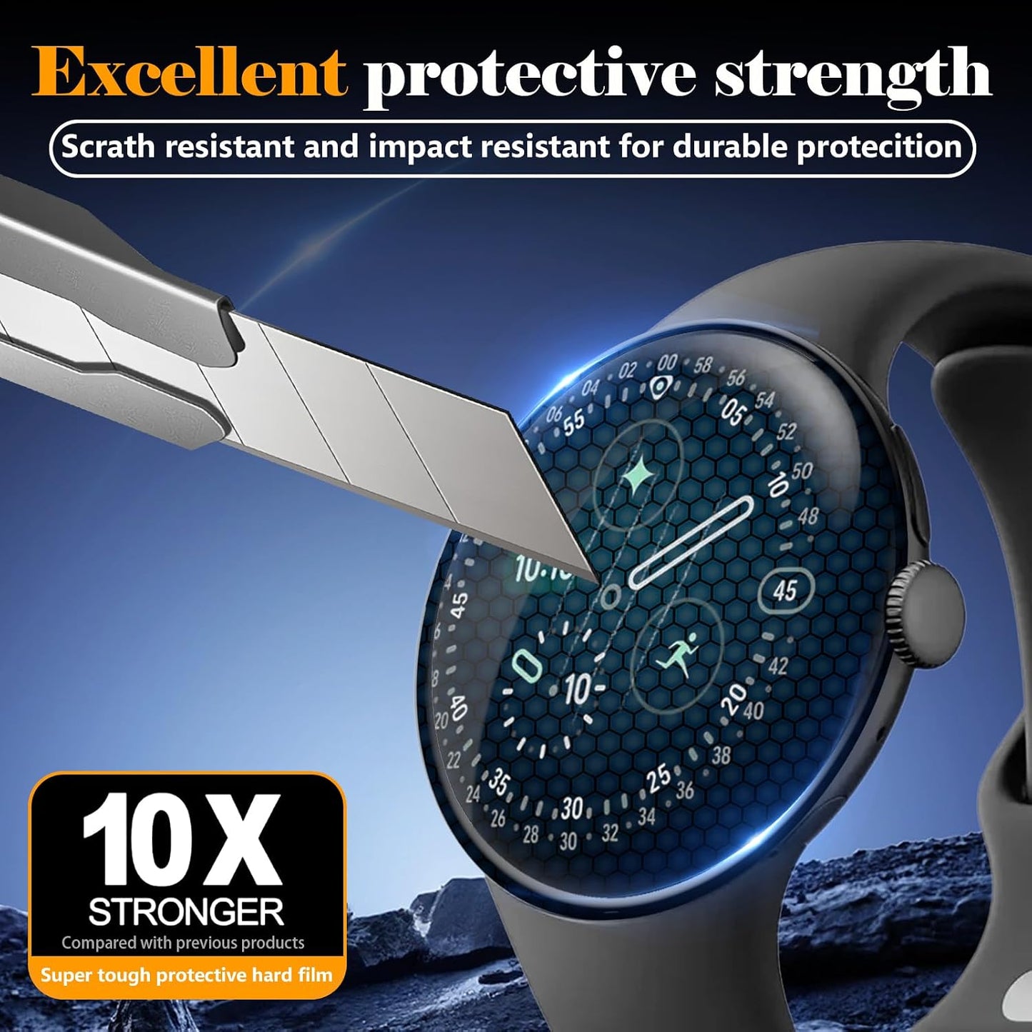 Liuyuxi 3-Pack Screen Protector Compatible with Google Pixel Watch 4 41mm, PMMA Material,3D Curved Edge with High Clairty For Smartwatch Film,Anti-scratch, High Sensitive. WN420