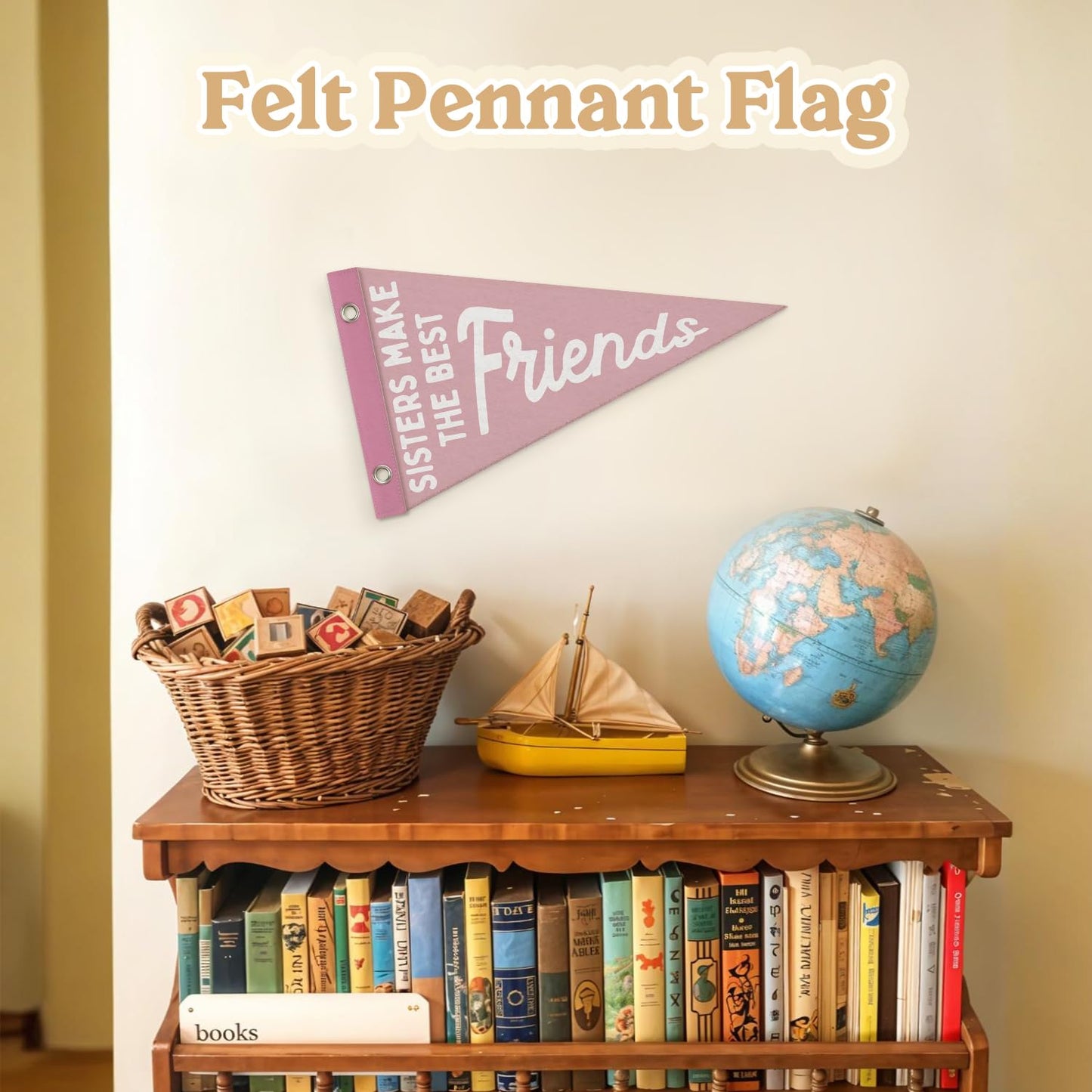 Boy Nursery Decor Pennant Banner Flags Decor, Playroom Essentials, Dude Felt Banner Wall Art Decor for Toddler Kids Room Nursery,Boy Playroom Decor 7.4x14 Inch BST326H