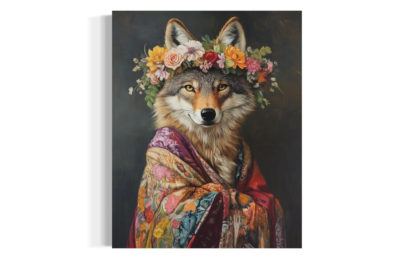 Moose Flower Head Unframed Wall Art Print Poster, Kimono Bathroom Dressing Room Decor Posters Prints for Restroom Home Picture Painting Artwork Gallery 7 (Moose, 16 x 20 inches, Unframed) BST220