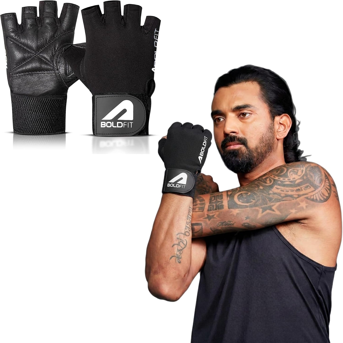 Boldfit Gym Gloves for Men & Women with Wrist Support Accessories for Weightlifting, Training, Exercise, Cycling Gloves, Bike Riding Gloves WN420