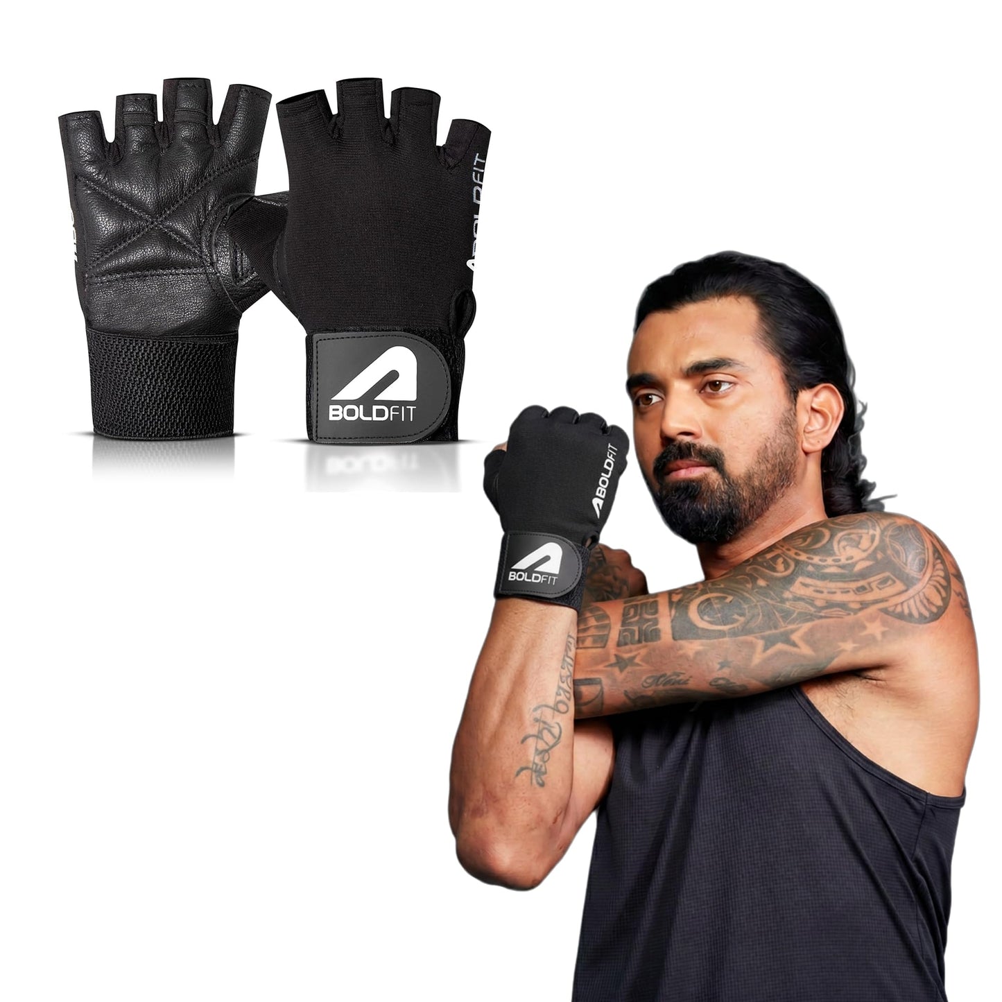 Boldfit Gym Gloves for Men & Women with Wrist Support Accessories for Weightlifting, Training, Exercise, Cycling Gloves, Bike Riding Gloves WN420
