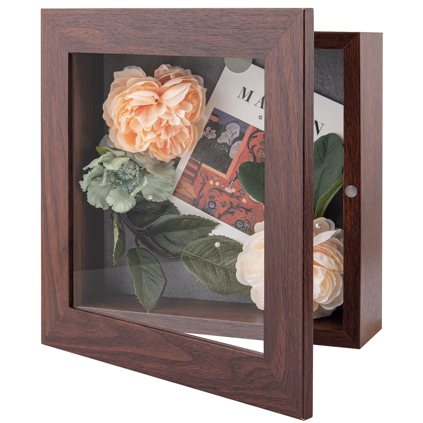 Golden State Art 11x14 Shadow Box Frame Display Case - 2 inch Depth Great for Collages, Collections, Mementos, 6 Pins Included (White, 1 Pack) BST326H