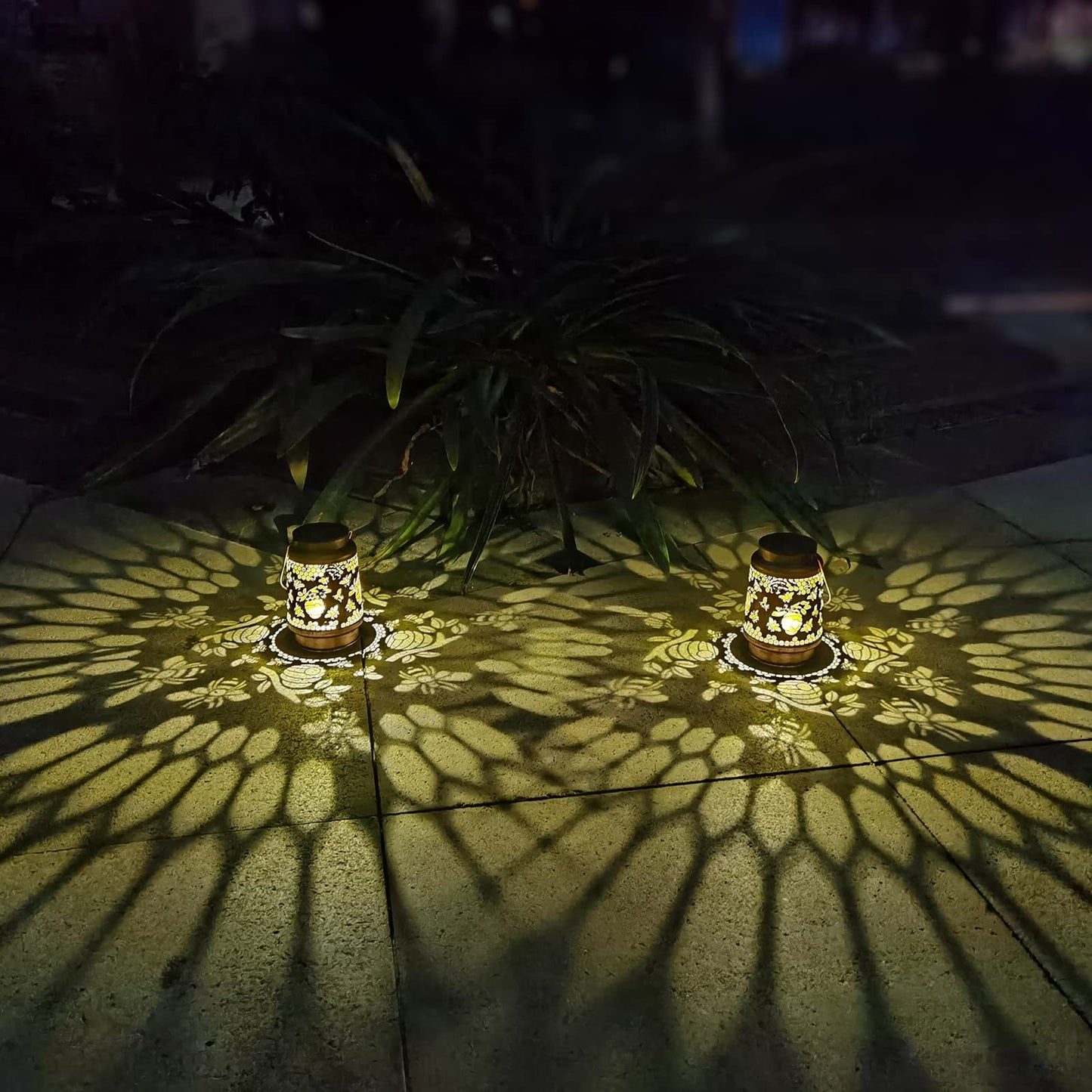 Solar Lanterns Outdoor Waterproof Butterfly Garden Decor Birthday Gifts for Women Mom Grandma, Hanging Solar Lights Metal Lantern Decoration Outside for Yard, Patio, Backyard, Porch