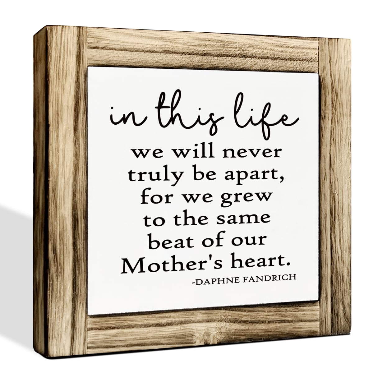 Homes Decor Signs, Decorative Wooden Box Sign, Farmhouse Decors for Living Room, Bedroom, Kitchen, New Home Decor, Shelf Counter Decoration, Home Sweet Home Sign, 5.9×5.9 inches BST220