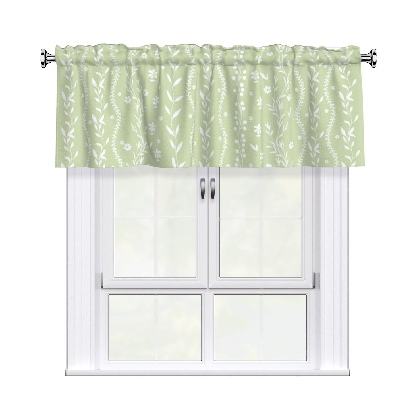 Easter Valances for Windows - Pink Spring Cafe Curtains Floral Bunny Short Curtains for Living Room Bathroom Bedroom Basement BST202