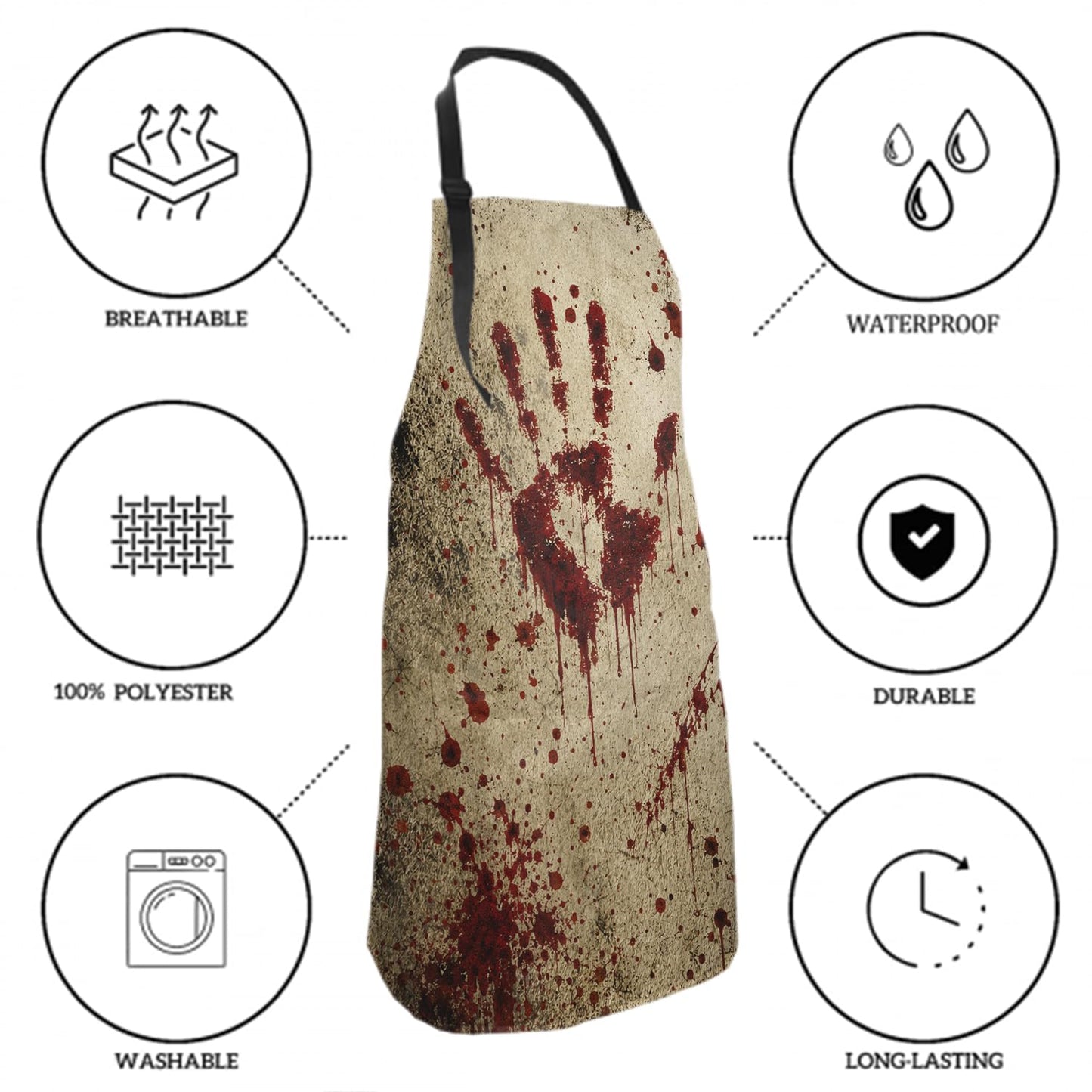 Giwawa Unisex Adult Apron Waterproof Stain Resistant Kitchen Cooking Apron with 2 Pockets for BBQ Grill Painting BST326H