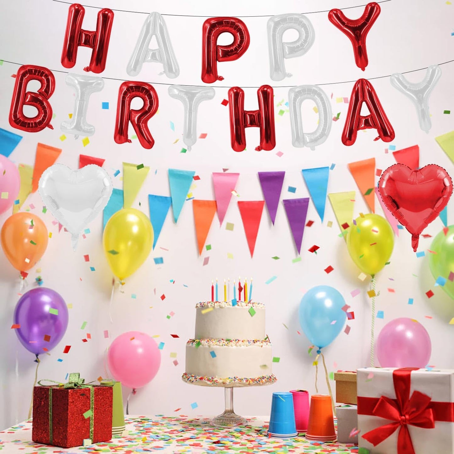 Green Happy Birthday Balloons Banner Foil Balloons Letters Banner Balloon for Green Themed Party Decoration Supplies Christmas Birthday Decoration Decor Ballons Arch Kits Party Balloon Set 15pcs BST326L
