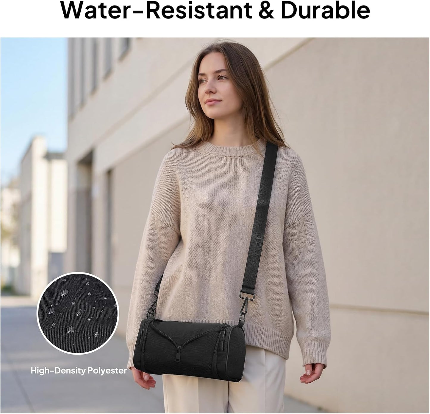 TOPEAST Sling Bag for Women, Anti-Theft Crossbody Bag with RFID Blocking & Small Water Bottle Holder for Travel BST202