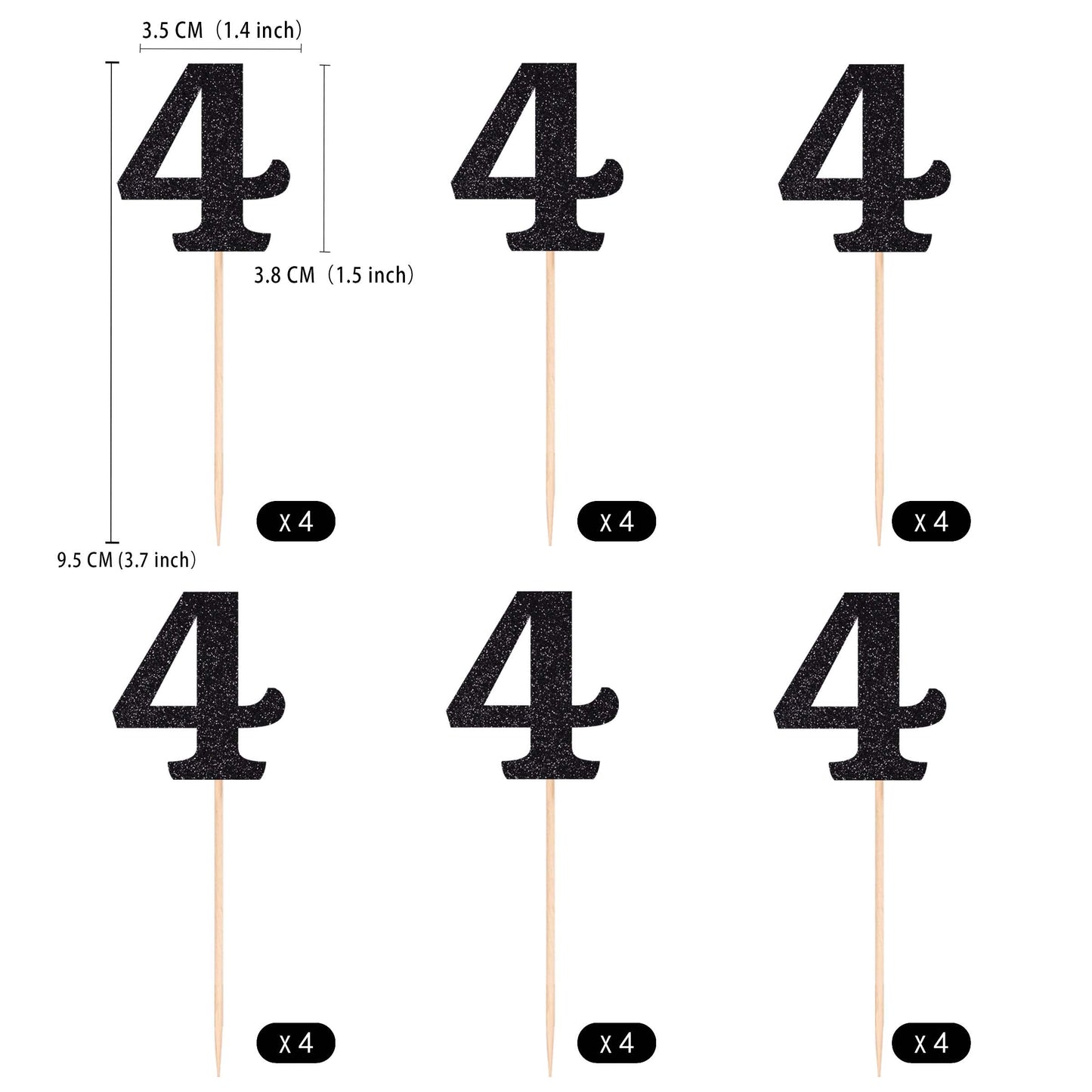 Gexolenu 24 PCS Rose Gold Double-sided 3rd Birthday Cupcake Toppers, Glitter Age THREE Cake Picks Decor, Third Happy Birthday Party Decorations Baby Shower Anniversary Party Supplies BST220