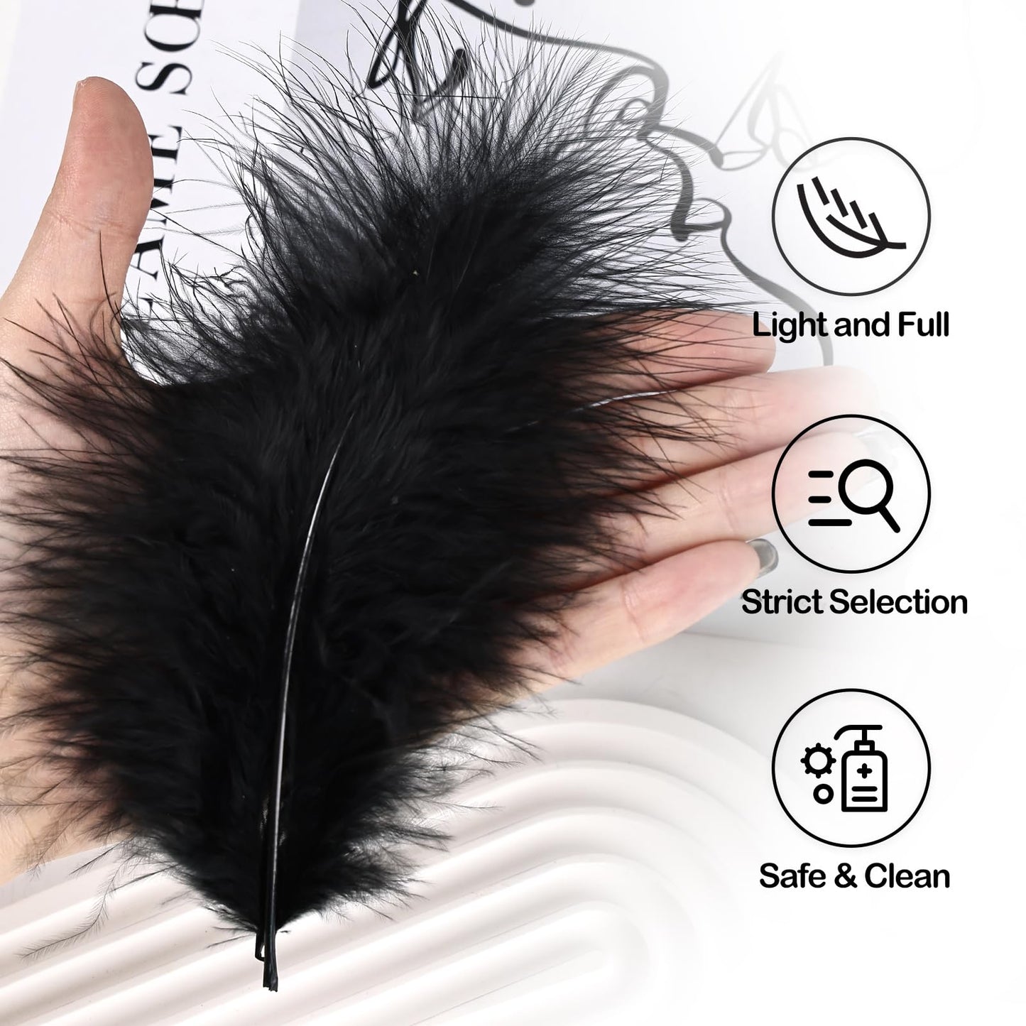 Fluffy Turkey Marabou Feathers 100pcs for Craft Dream Catcher Decoration - 4-7Inches Natural Feathers (Green) BST220
