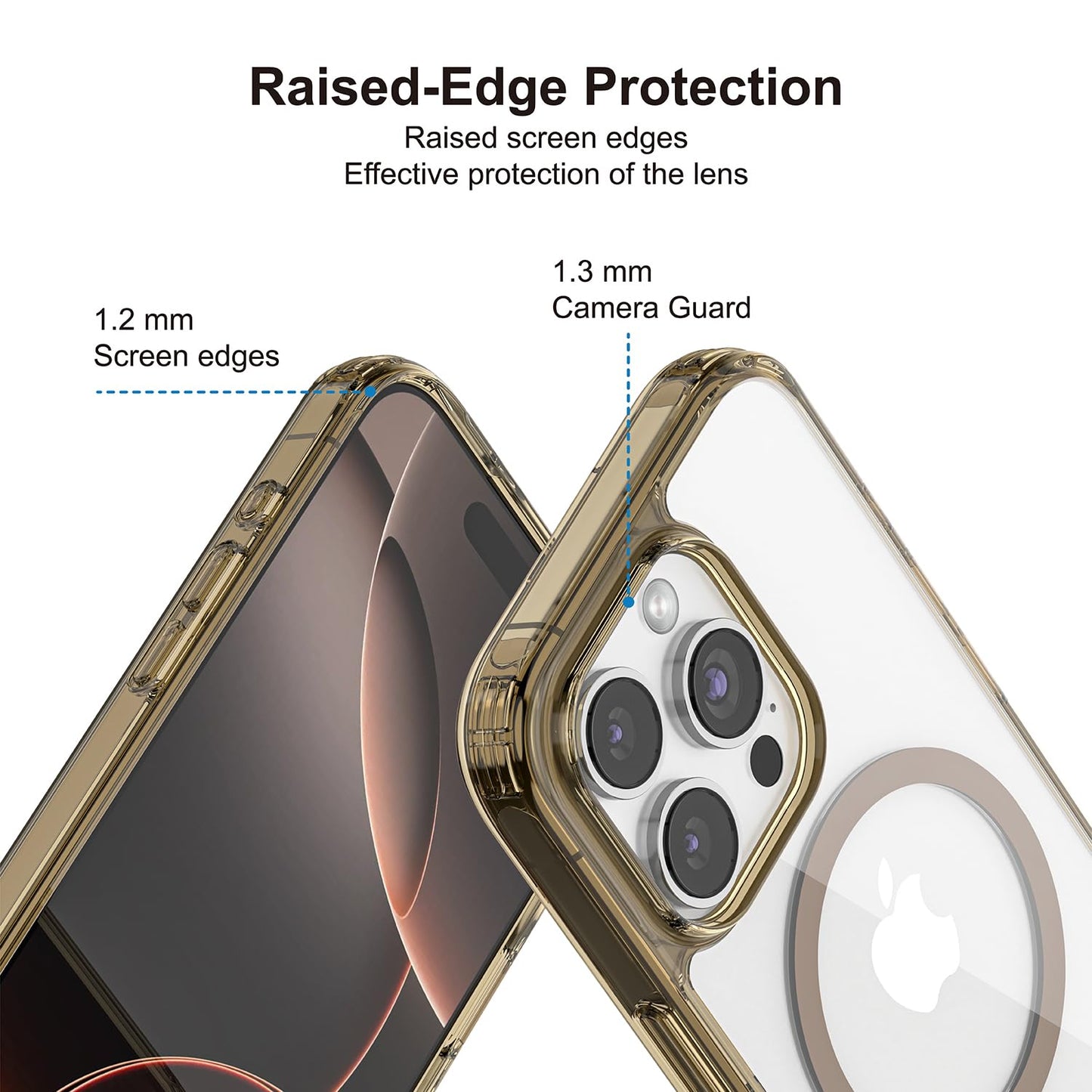 PULOKA for iPhone 14 Pro Transparent Case, Compatible with MagSafe, Clear Protector Slim Cover, Magnetic Phone Case for iPhone 14 Pro 6.1 inch Balck WN420