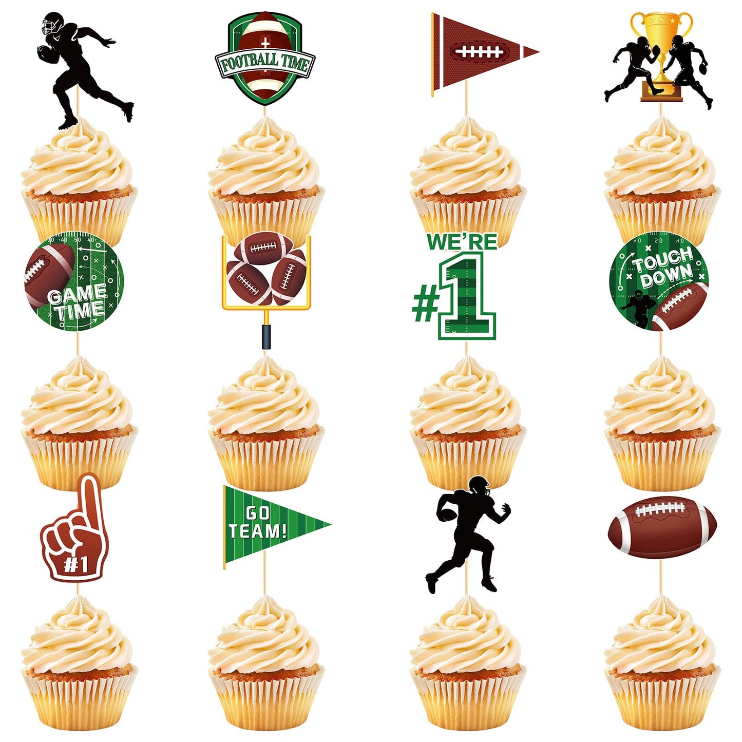 48 Pack Casino Cupcake Toppers Glitter Poker Chips Dices Mini Slot Machine Cupcake Picks for Las Vegas Casino Night Theme Birthday Party Baby Shower Decoration Supplies BST220
