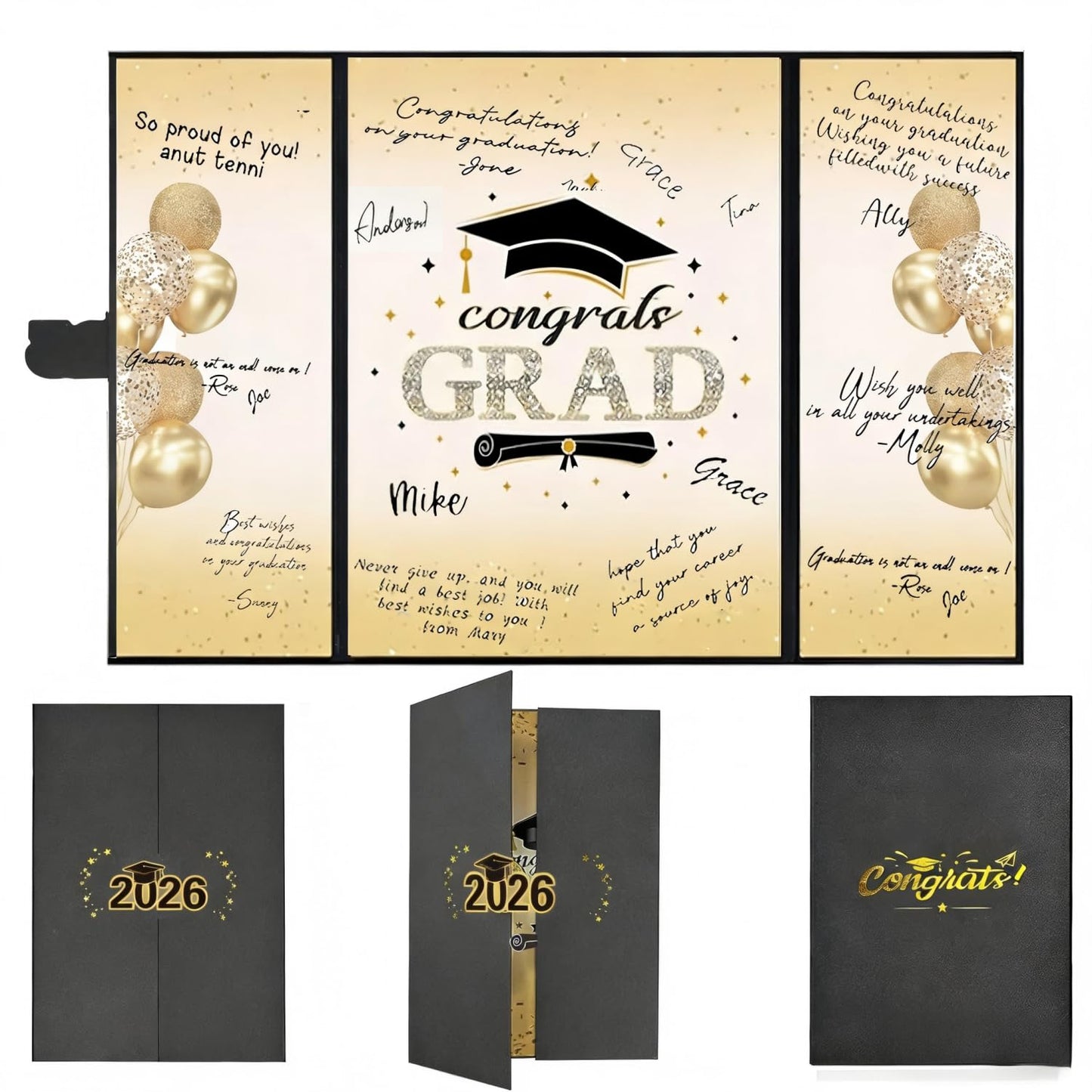 SIHPTO Graduation Guest Book 2026 College Graduation Party Decorations,Red Graduation Signature Book,Class of 2026 Congrats Grad Guest Book Alternative, Graduation Gifts for Her Him BST326L