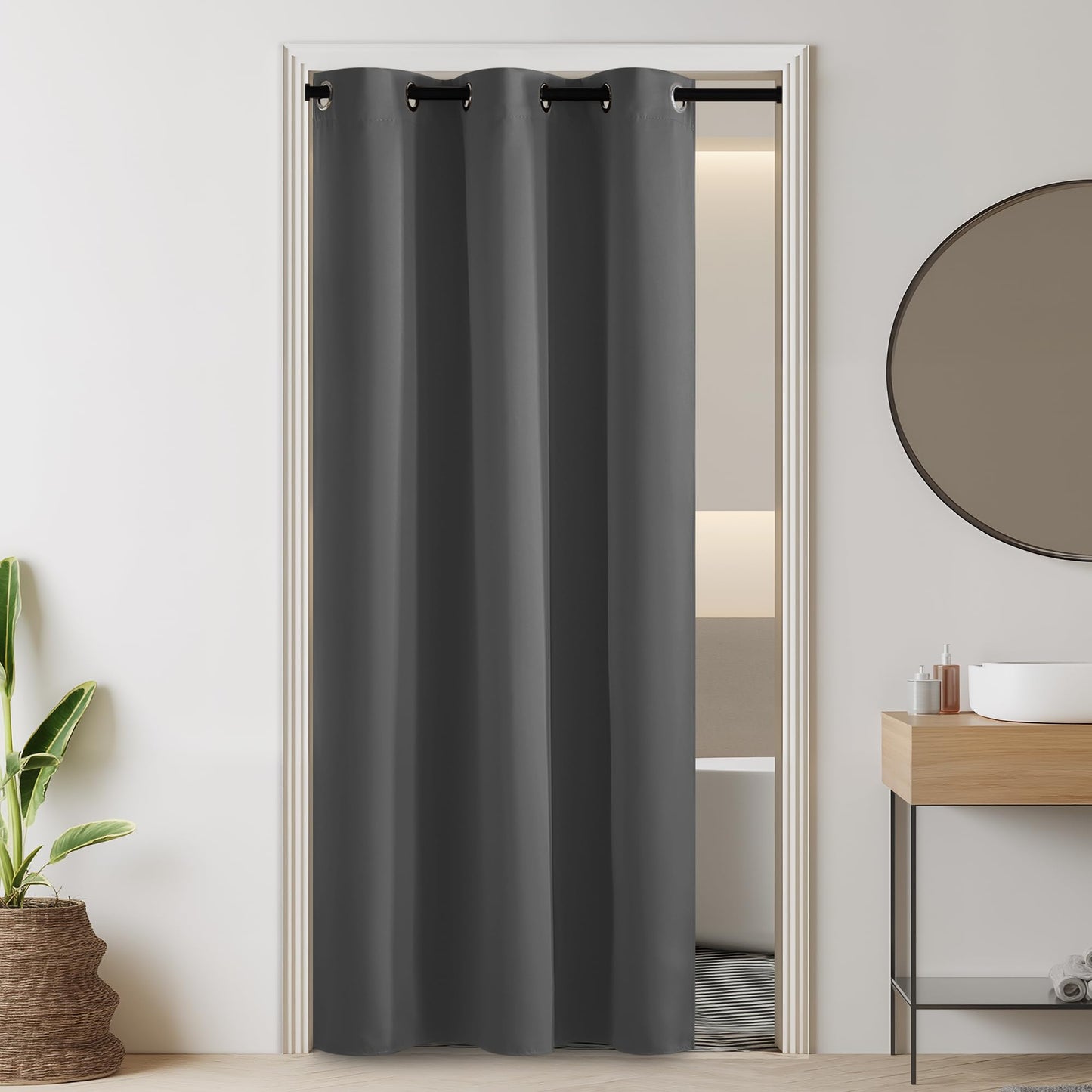 RYB HOME Room Divider Curtains Thermal Insulated Noise Reduce Privacy Window Curtains for Kids Bedroom Nursery Laundry Room Partitions, Wide 150 inches x Long 96 inches, Teal, 1 Panel BST220
