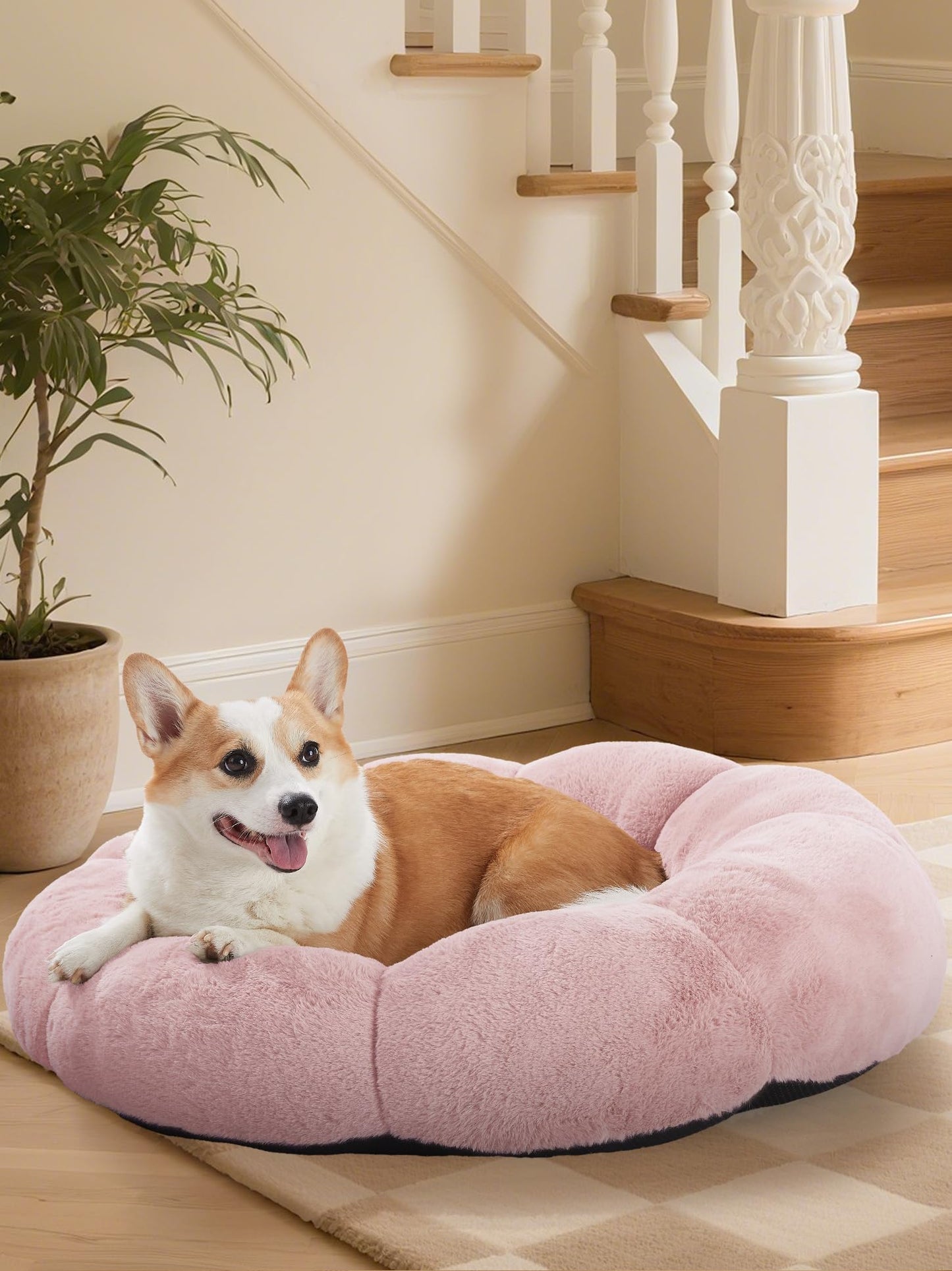 OhGeni 20 inches Calming Donut Dog & Cat Bed for Small Pets N28