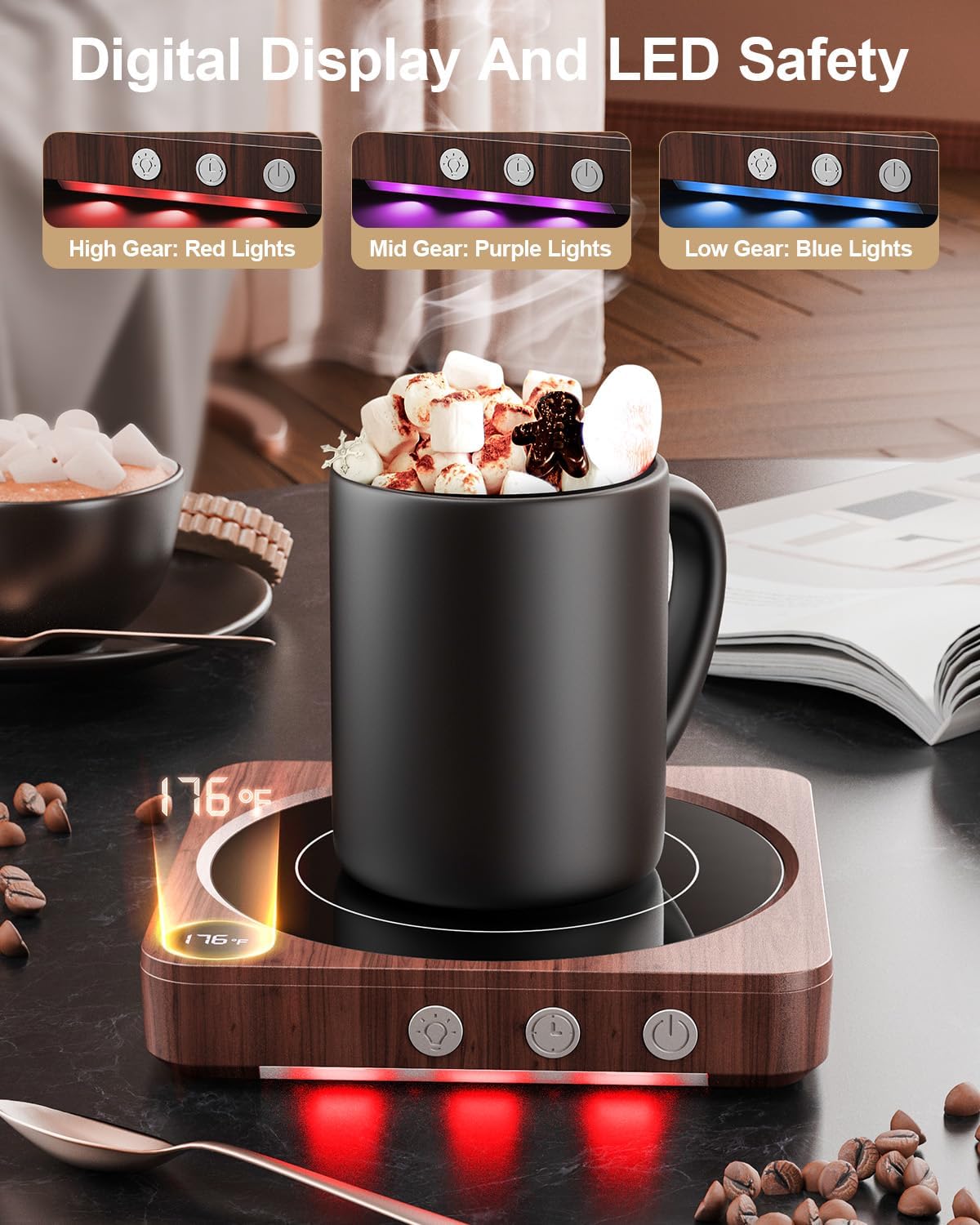 Coffee Mug Warmer - 36W Coffee Mug Warmer for Desk with Temperature Display 79
