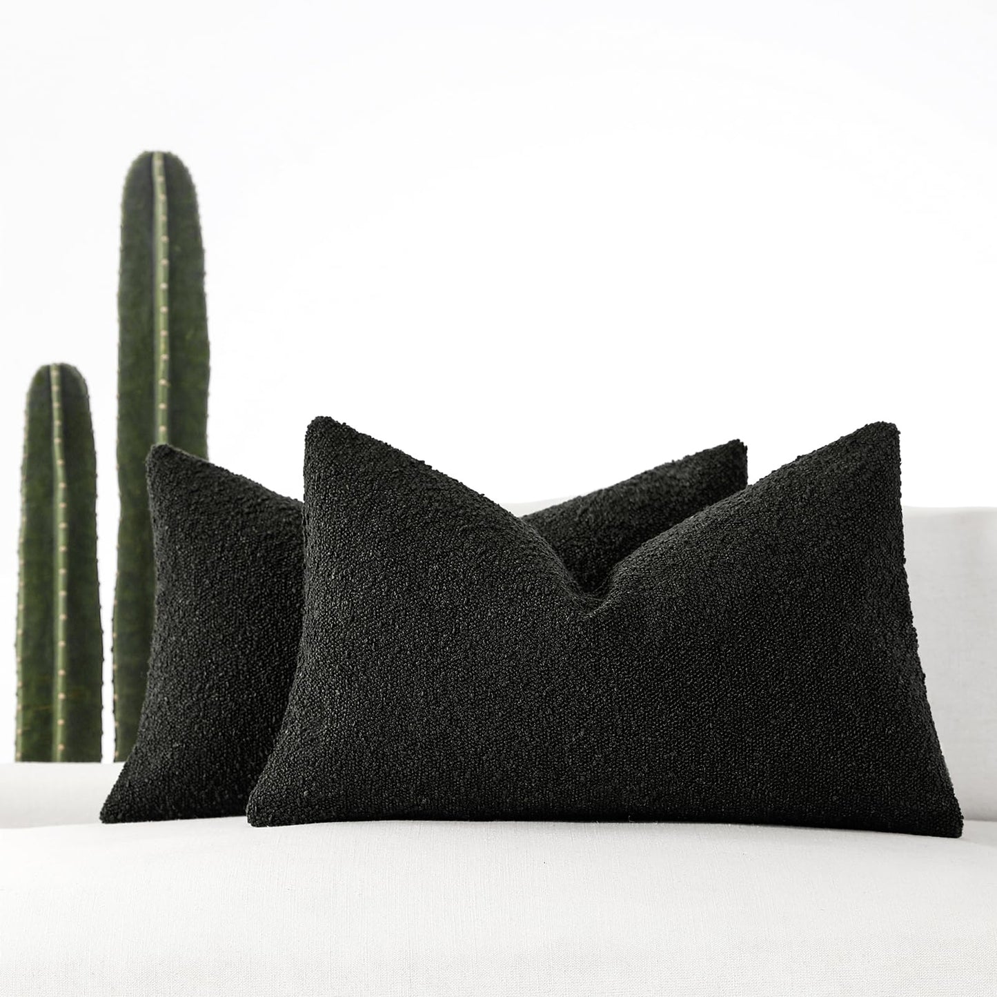18x18 Boucle Throw Pillow Covers, Set of 2, Camel BST202