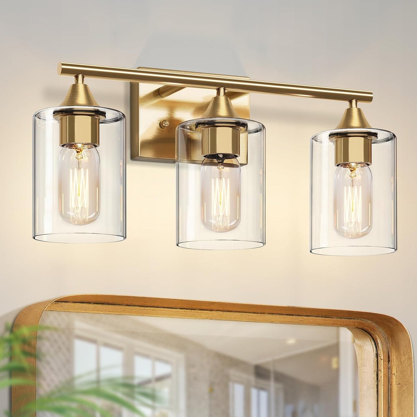 Gold Bathroom Light Fixtures,3-Light Vanity Lights RD12