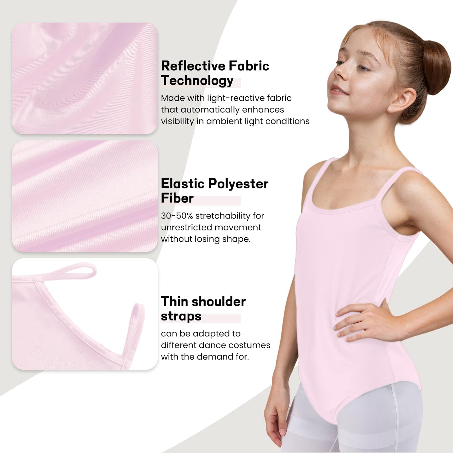 Wildarms Girls Camisole Ballet Leotard Dance Wear | Girls camisole leotard features an unlined single-layer polyester fabric designed for lightweight costume layering WN420