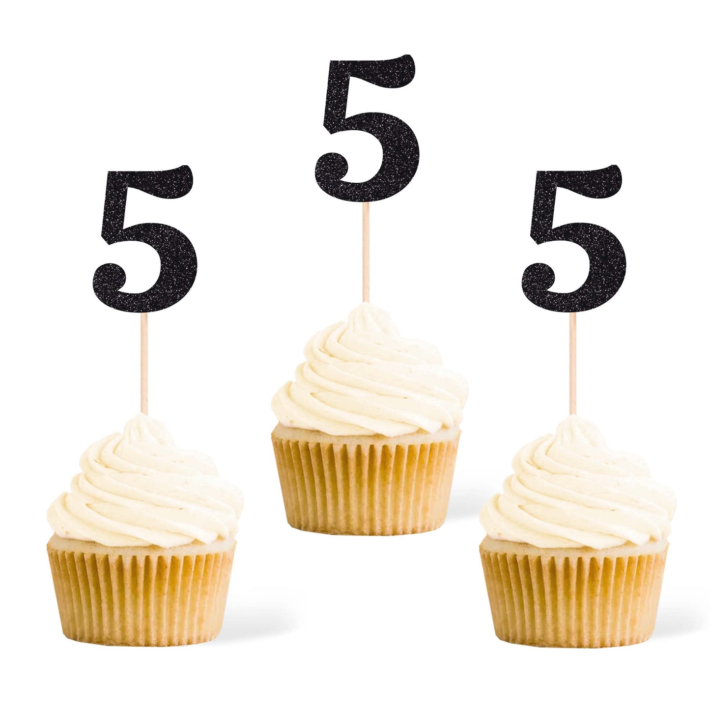 Gexolenu 24 PCS Rose Gold Double-sided 3rd Birthday Cupcake Toppers, Glitter Age THREE Cake Picks Decor, Third Happy Birthday Party Decorations Baby Shower Anniversary Party Supplies BST220