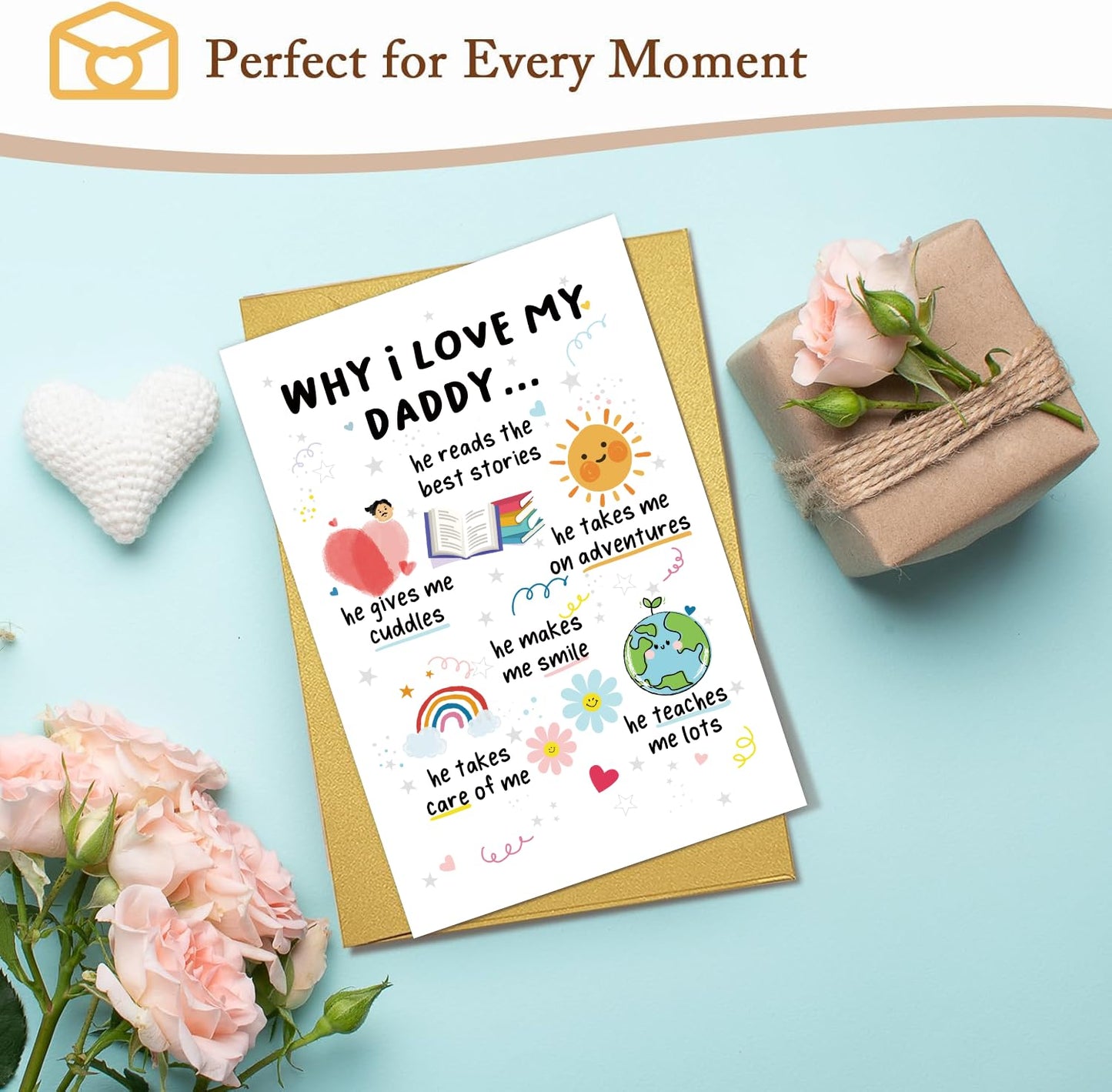 Funny Fathers Day Card for Dad Stepdad Bonus Dad Husband Grandpa, Humorous Happy Father's Day Card Gift from Son Daughter Grandson Granddaughter, Unique Fathers Day Card for Him BST202