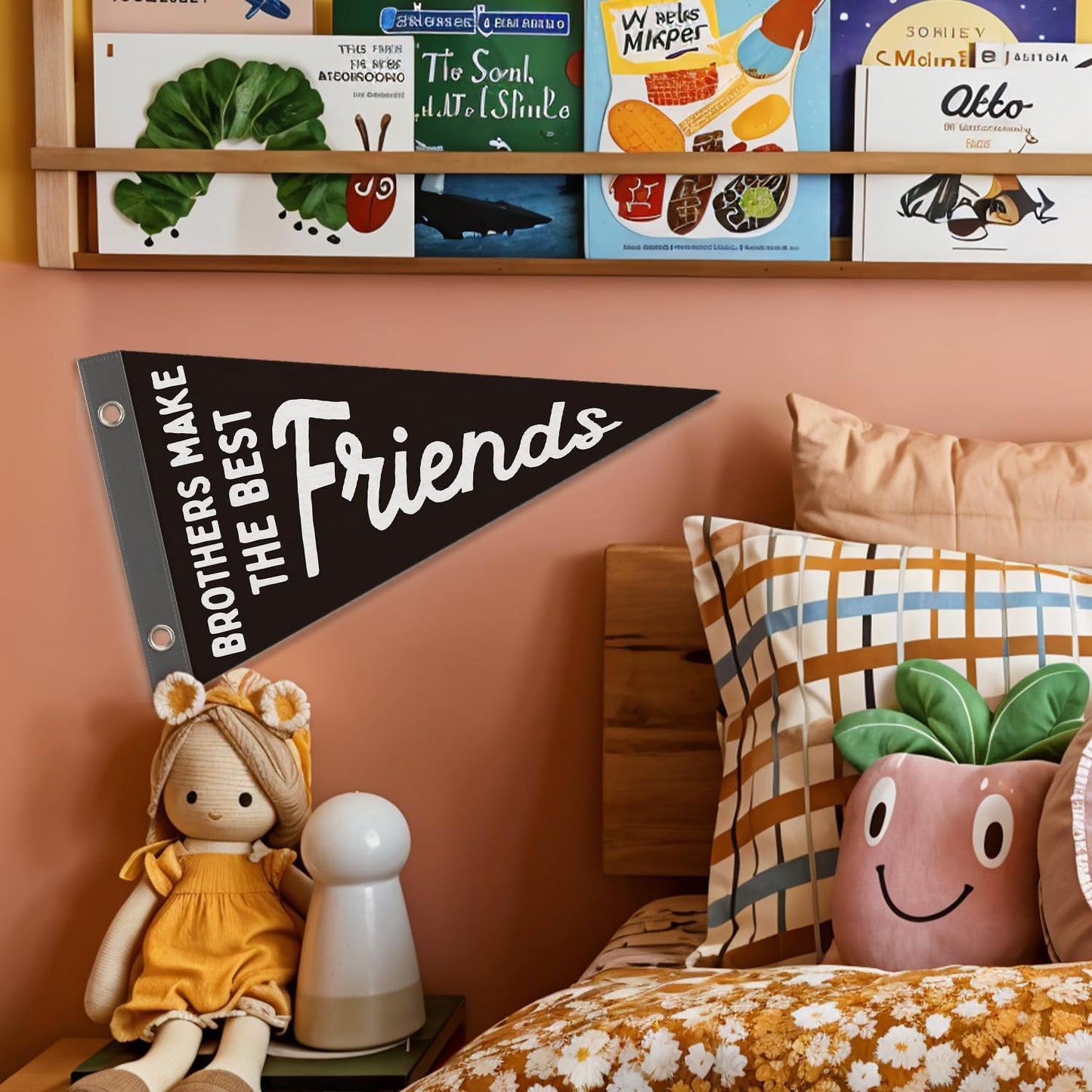 Boy Nursery Decor Pennant Banner Flags Decor, Playroom Essentials, Dude Felt Banner Wall Art Decor for Toddler Kids Room Nursery,Boy Playroom Decor 7.4x14 Inch BST326H