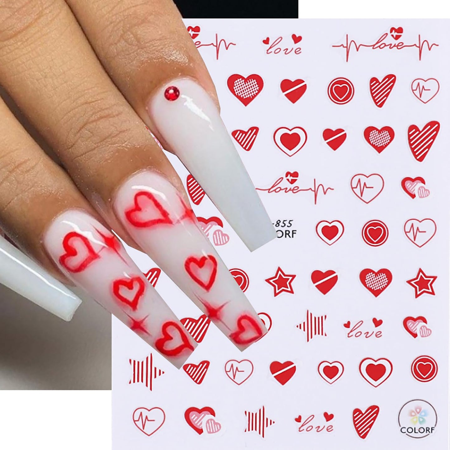 Liquid Butterfly Nail Art Sticker Decals Black Gold Black Silver Butterfly Moon Design Nail Decals 3D Self-Adhesive Nail Art Supplies Heart Nail Art Sticker Decoration for Women Manicure Supplies BST326L