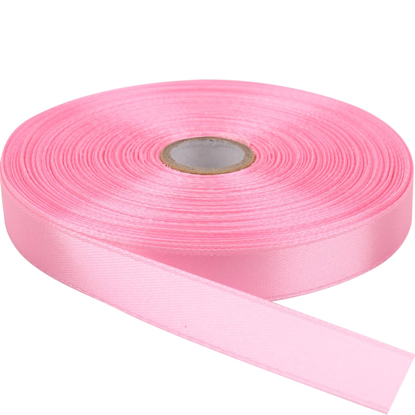 Single-Faced Sash Pink Ribbon - 1/2 Inch x 50 Yards Bulk Roll - Decorative Gift Wrapping, Crafting, Hair Bows, Wedding Party Decorations BST220