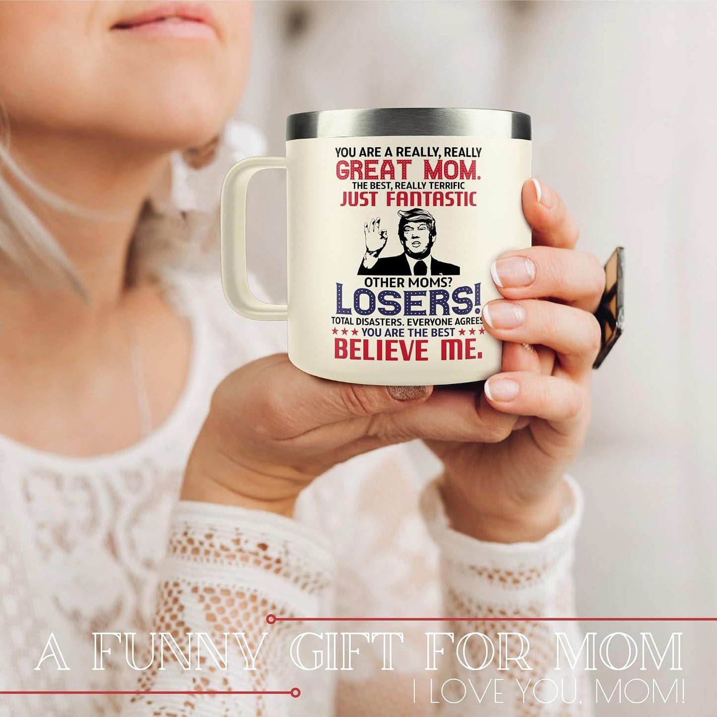 Gifts for Mom from Daughter Son - Mothers Day Gifts for Mom Wife - Birthday, Valentines, Mother's Day, Christmas Gift Ideas for Moms - Gift for Mama, Moms, Mother from Kids - 14 Oz Coffee Mug BST326H