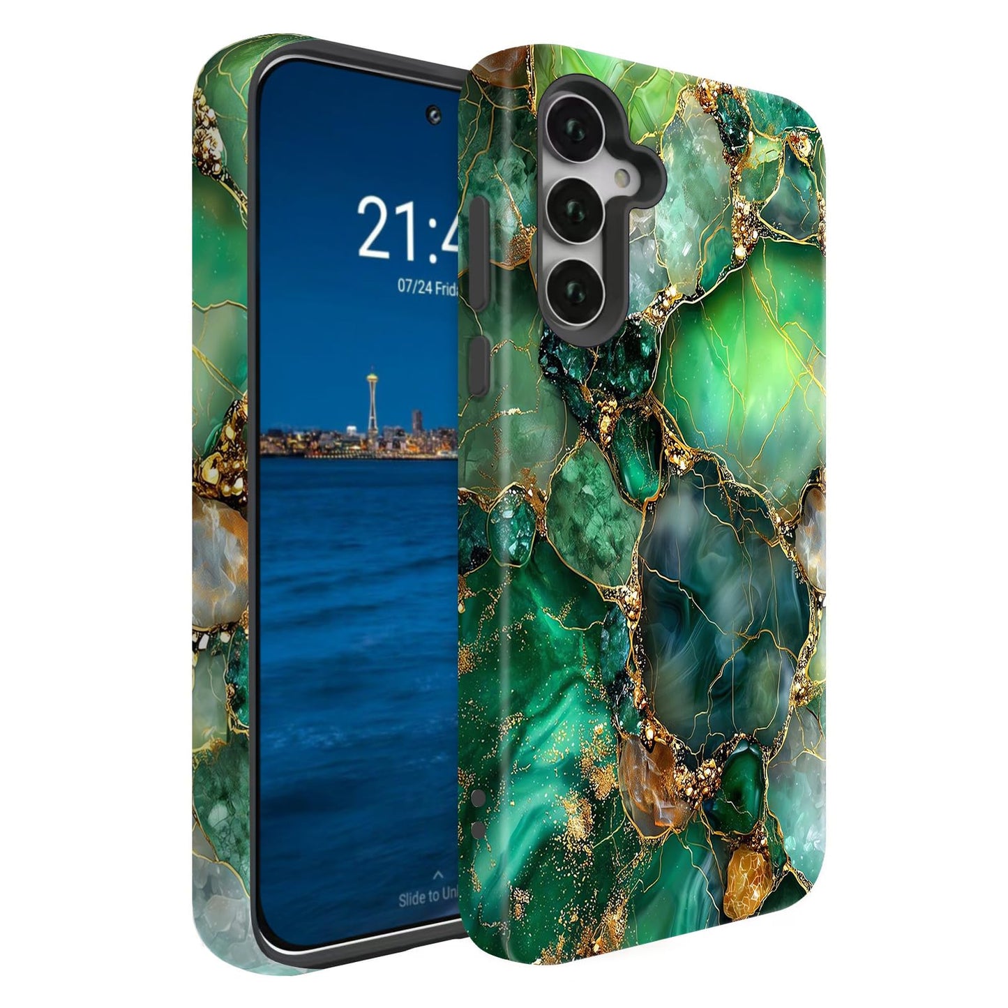 Compatible for Samsung Galaxy A15 5G Case, Dual Layer Heavy Duty 2 in 1 Shockproof Protective Phone Case,Burnt Wood American Flag WN420
