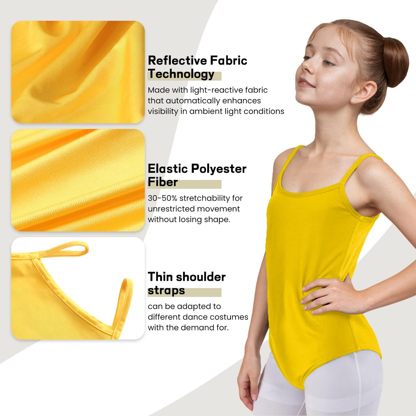 Wildarms Girls Camisole Ballet Leotard Dance Wear | Girls camisole leotard features an unlined single-layer polyester fabric designed for lightweight costume layering WN420