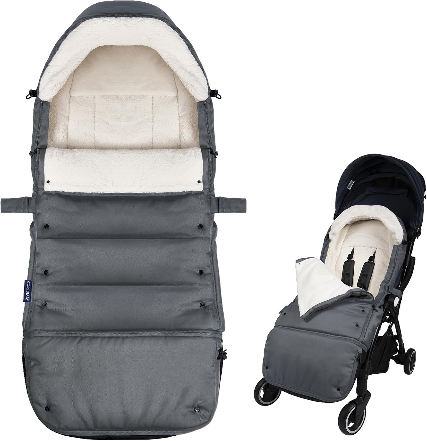 COSY DIARY Stroller Footmuff | Universal, Weather-Proof, Warm Stroller Footmuff 77