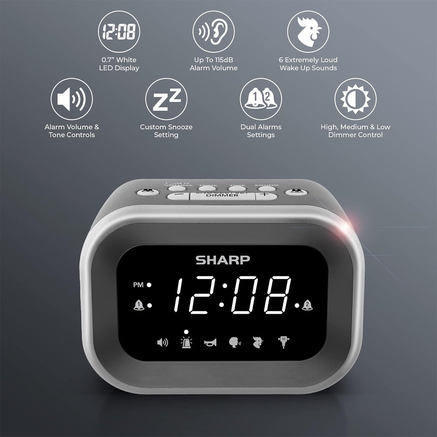 Sharp Big Bang Extremely Loud Alarm Clock 74