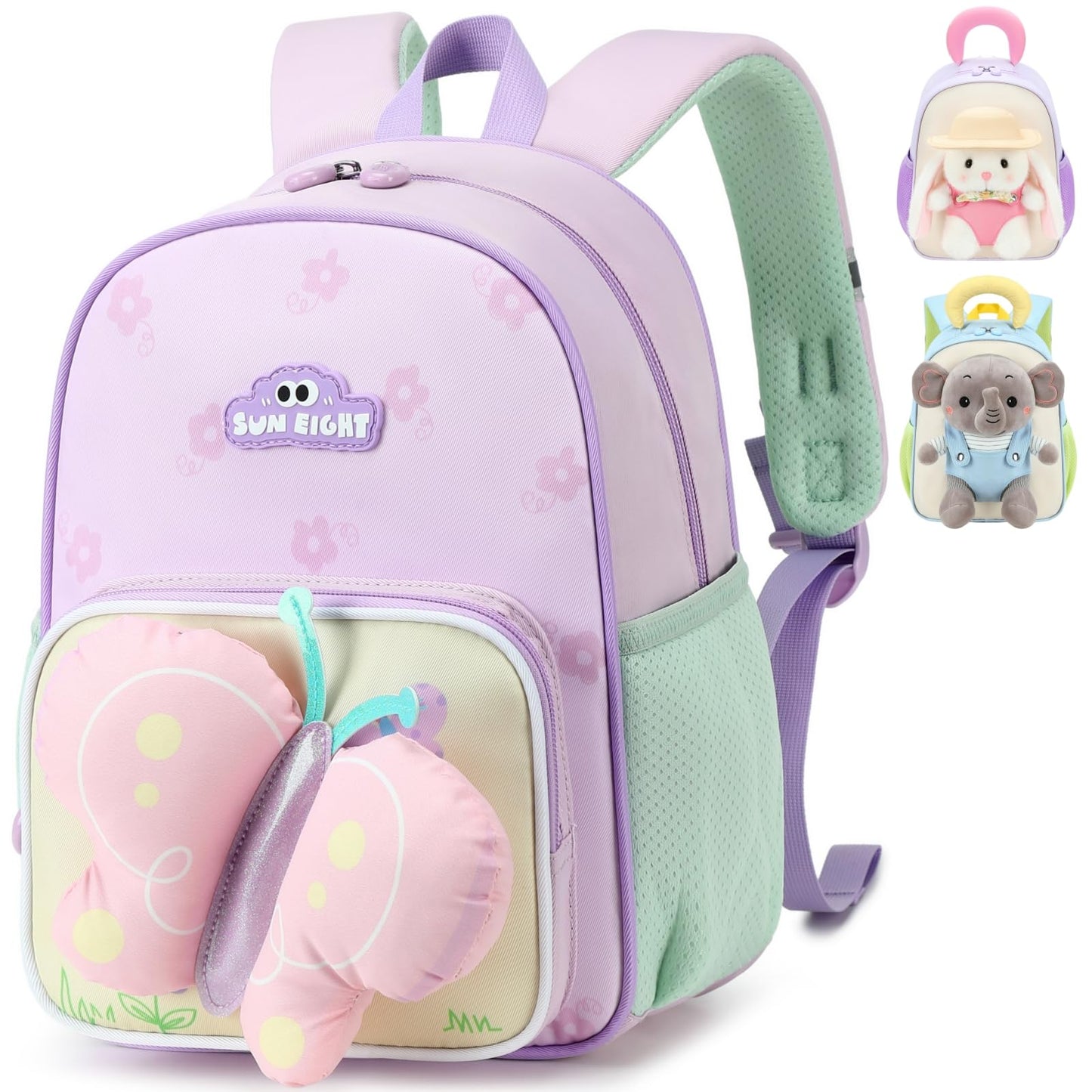CAMTOP Cute Kids Toddler Backpack Small 3D Cartoon School Bookbags Age 1-3 Daycare Nursary Travel Bags (Butterfly-pink) BST326H