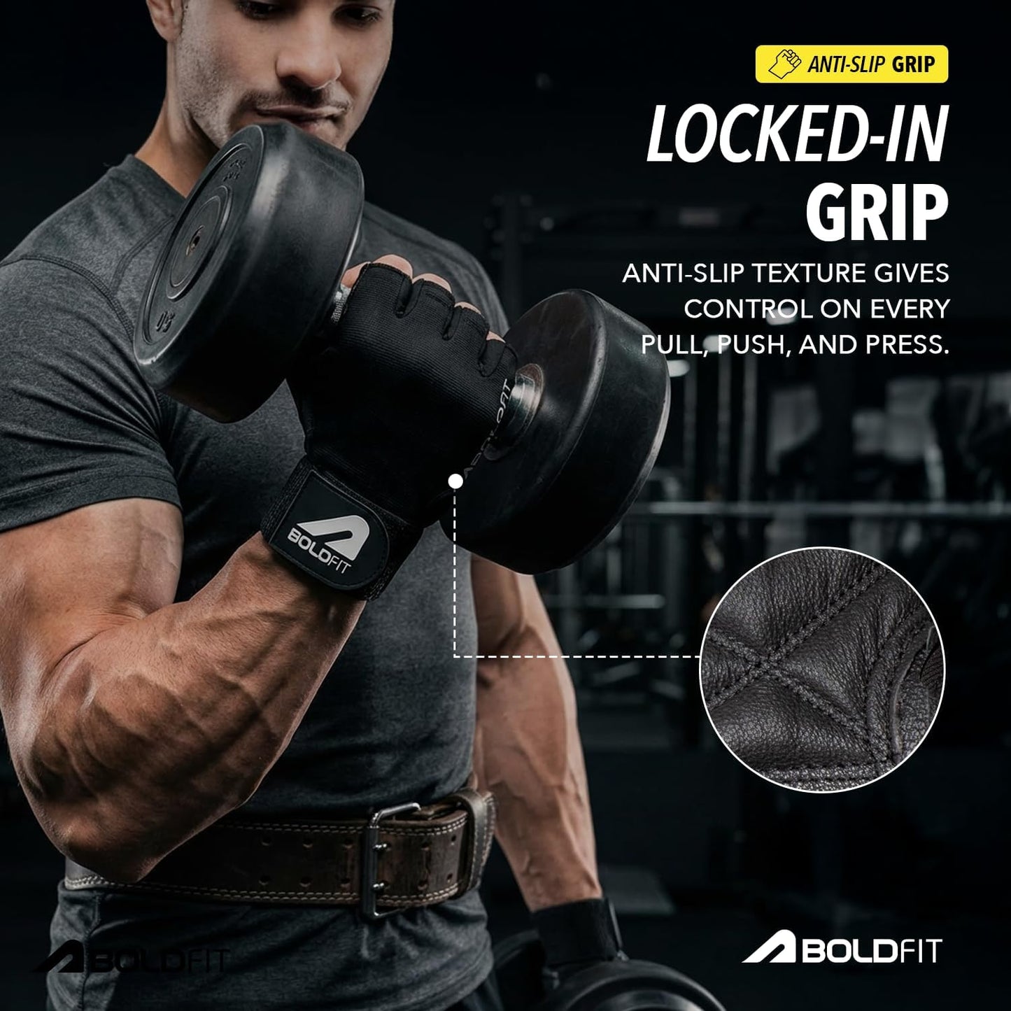 Boldfit Gym Gloves for Men & Women with Wrist Support Accessories for Weightlifting, Training, Exercise, Cycling Gloves, Bike Riding Gloves WN420