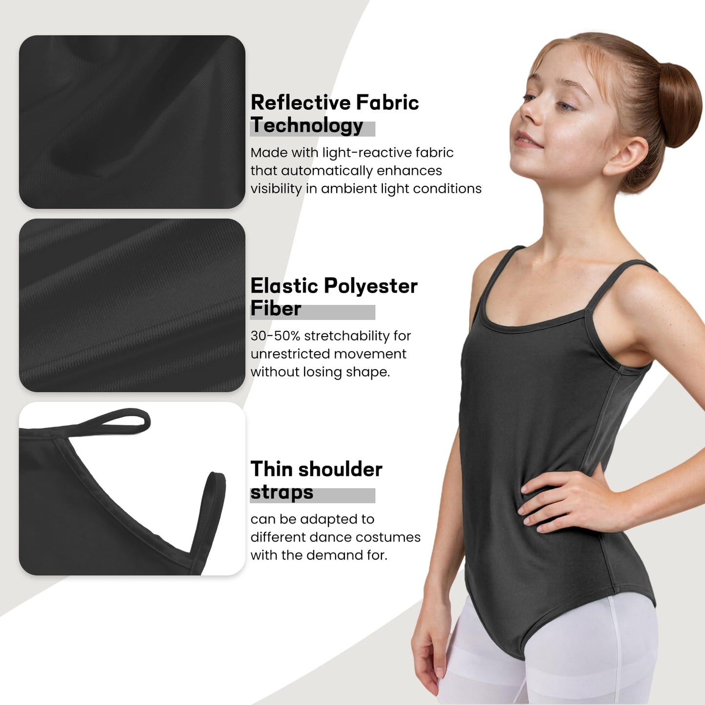 Wildarms Girls Camisole Ballet Leotard Dance Wear | Girls camisole leotard features an unlined single-layer polyester fabric designed for lightweight costume layering WN420
