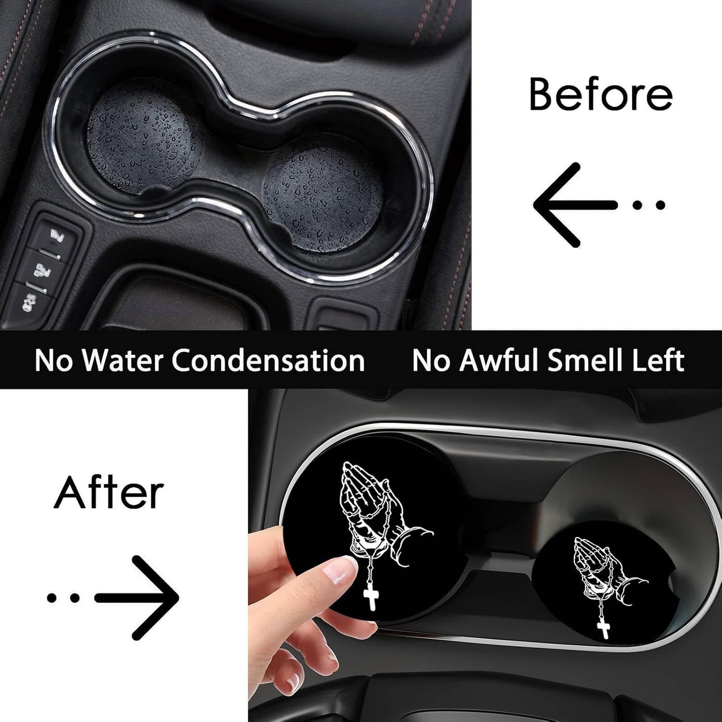 2Pack Sloth Car Cup Holder Coaster Neoprene Car Coasters BST326L