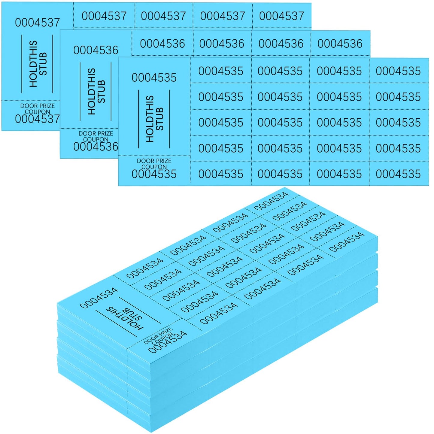 Kosiz 504 Sheets 25 Bid Raffle Ticket with Different Numbers Per Sheet Chinese Auction Tickets for Events Church Basket Auction Silent (Light Green)