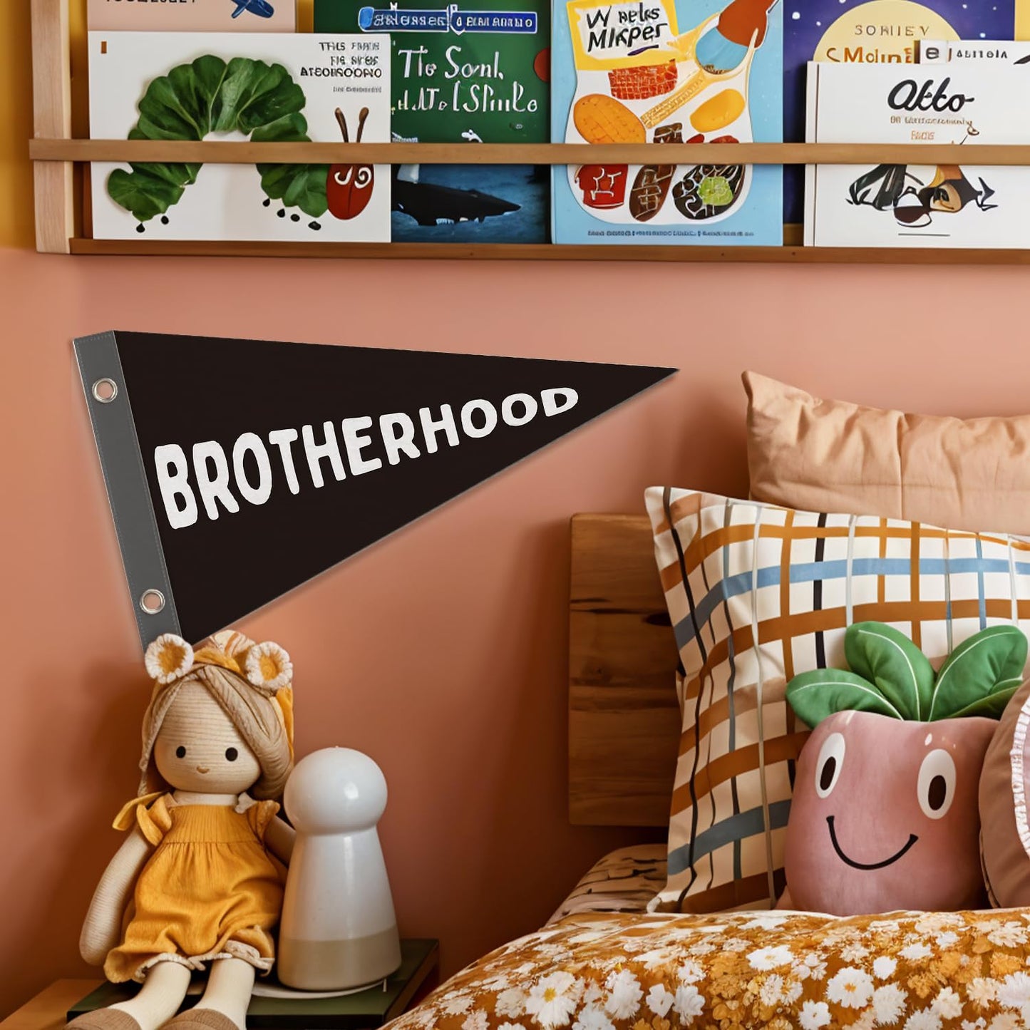 Boy Nursery Decor Pennant Banner Flags Decor, Playroom Essentials, Dude Felt Banner Wall Art Decor for Toddler Kids Room Nursery,Boy Playroom Decor 7.4x14 Inch BST326H