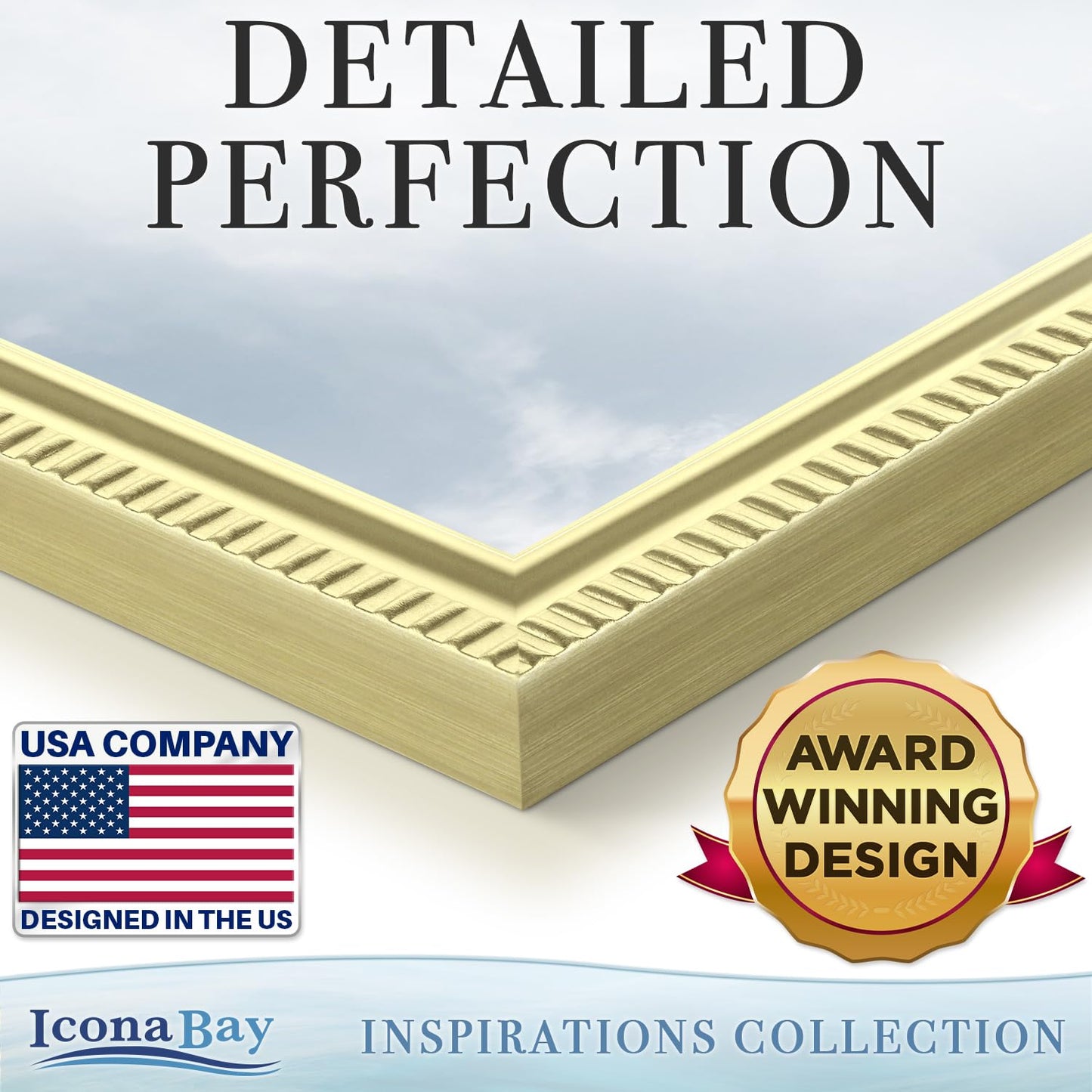 Icona Bay Combination White Picture Frames Set - 10 PC (Five 4x6, Three 5x7, Two 8x10), Inspirations Collection Multi-Pack for Contemporary Wall Gallery BST220