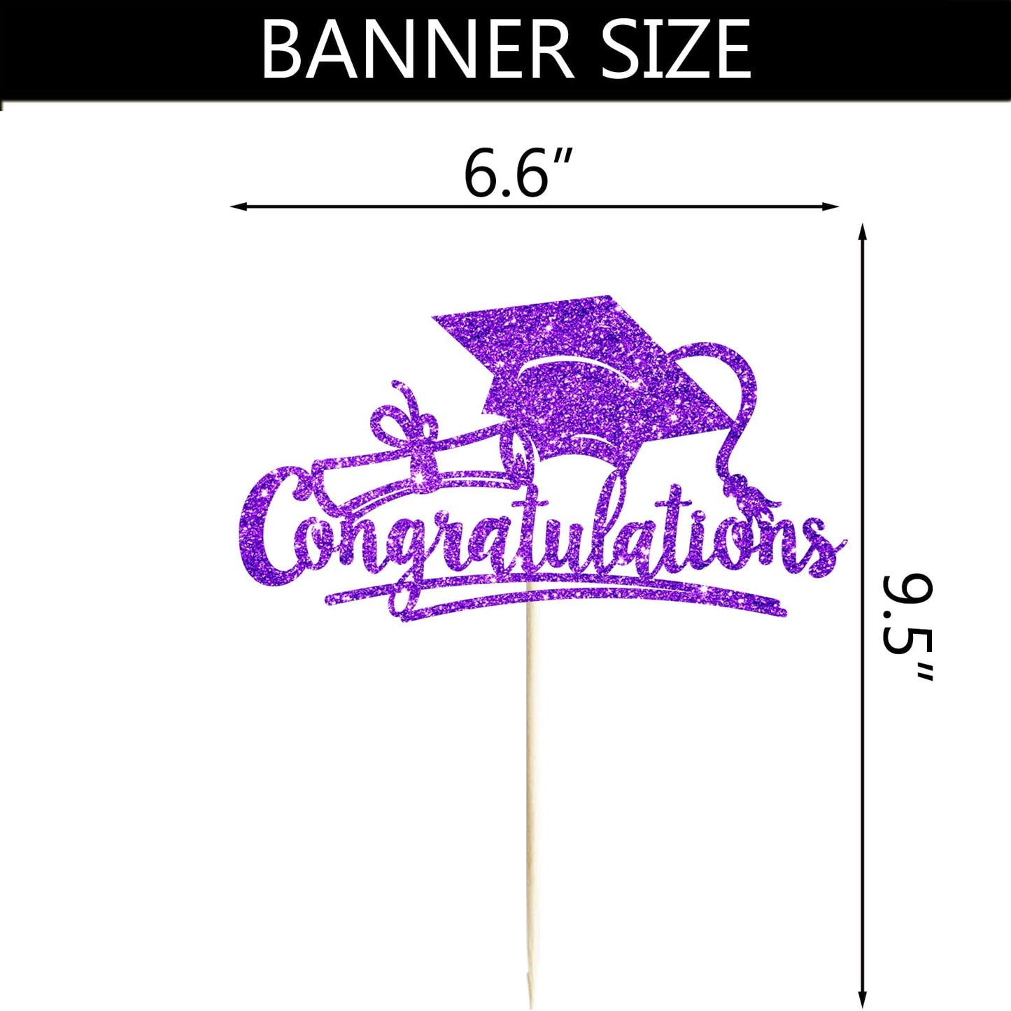 Congratulations 2026 Graduation Cake Topper Red Glittery Class of 2026 Cake Topper Congrats Grad Party Cake Decor for 2026 Senior High School College Grad Party Supplies Decorations BST220