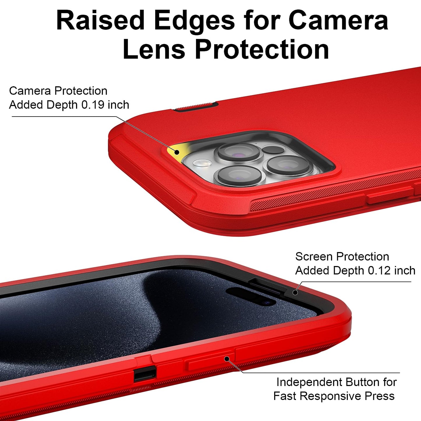 for iPhone 11 Case with Belt Clip Holster Kickstand & 2 Screen Protector, Full Protection Heavy Duty Phone Case, Shockproof Drop-Proof Durable Cover 6.1" [Black+Clip] WN420